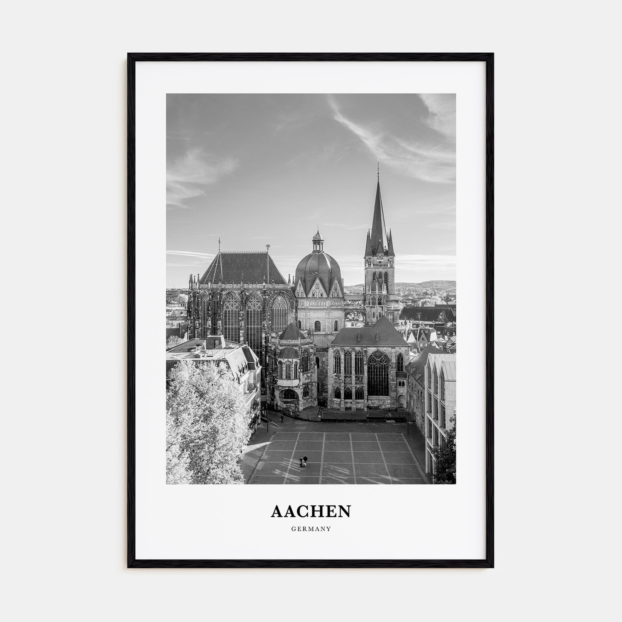 Aachen Portrait B&W Poster