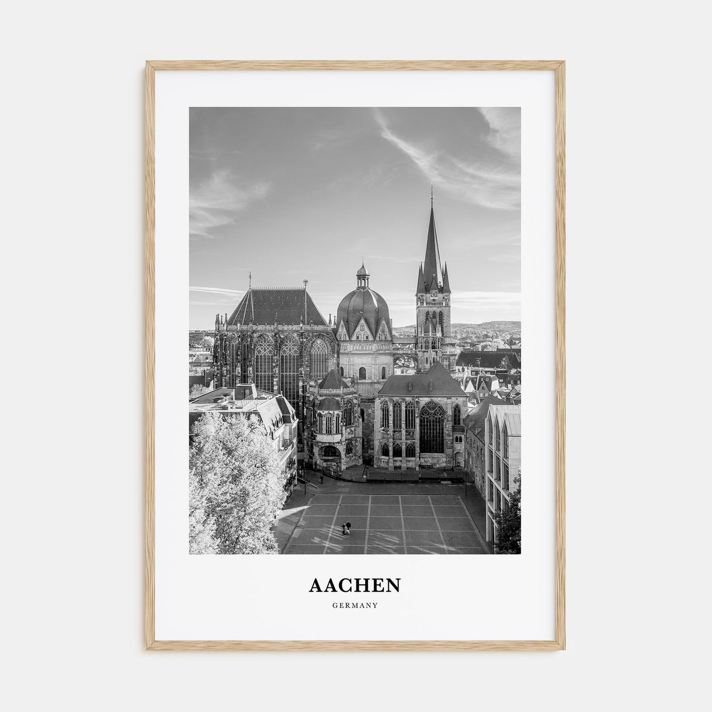 Aachen Portrait B&W Poster