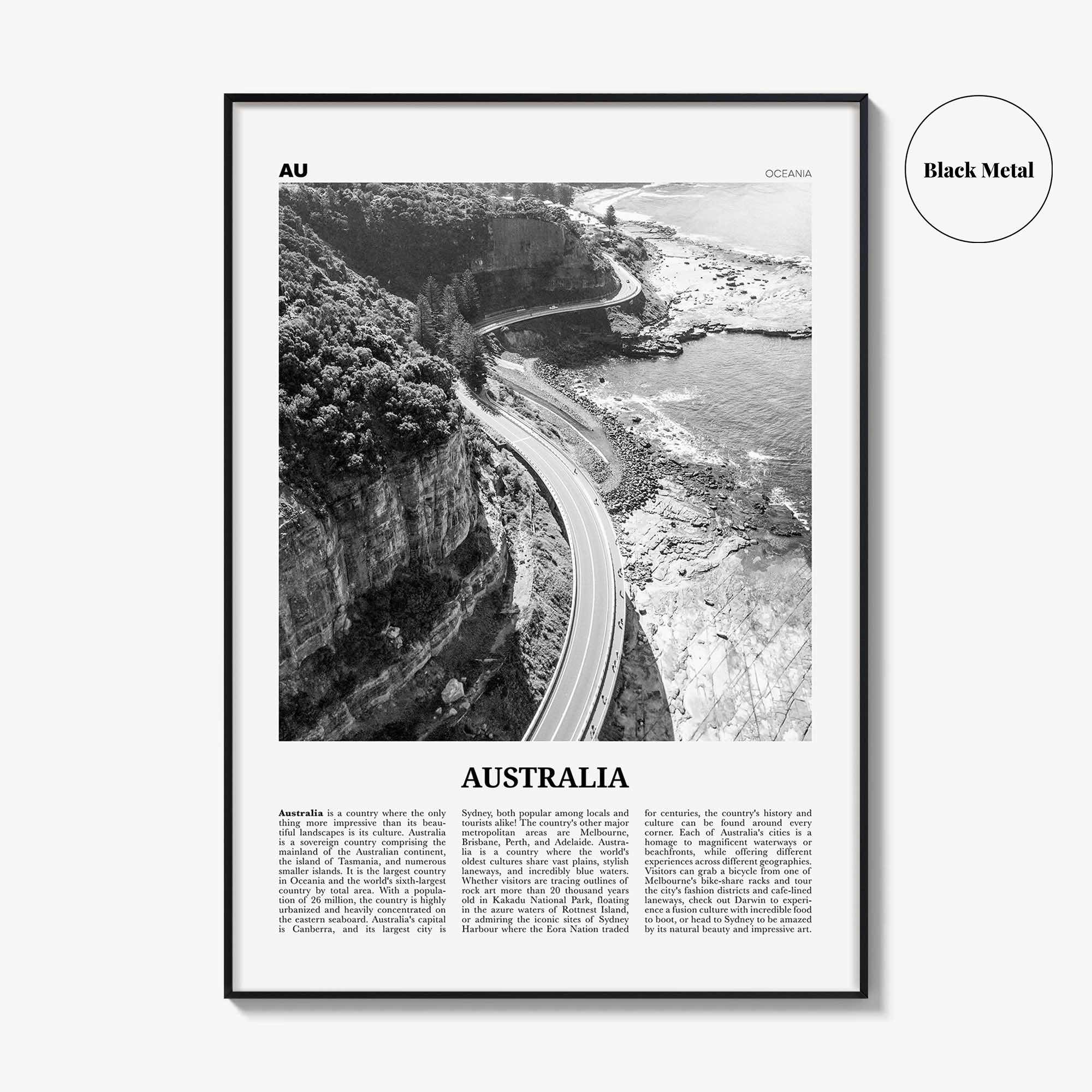 Australia Print Black and White No 3, Australia Wall Art, Australia Poster, Australia Photo, Sydney, Melbourne, Brisbane, Oceania