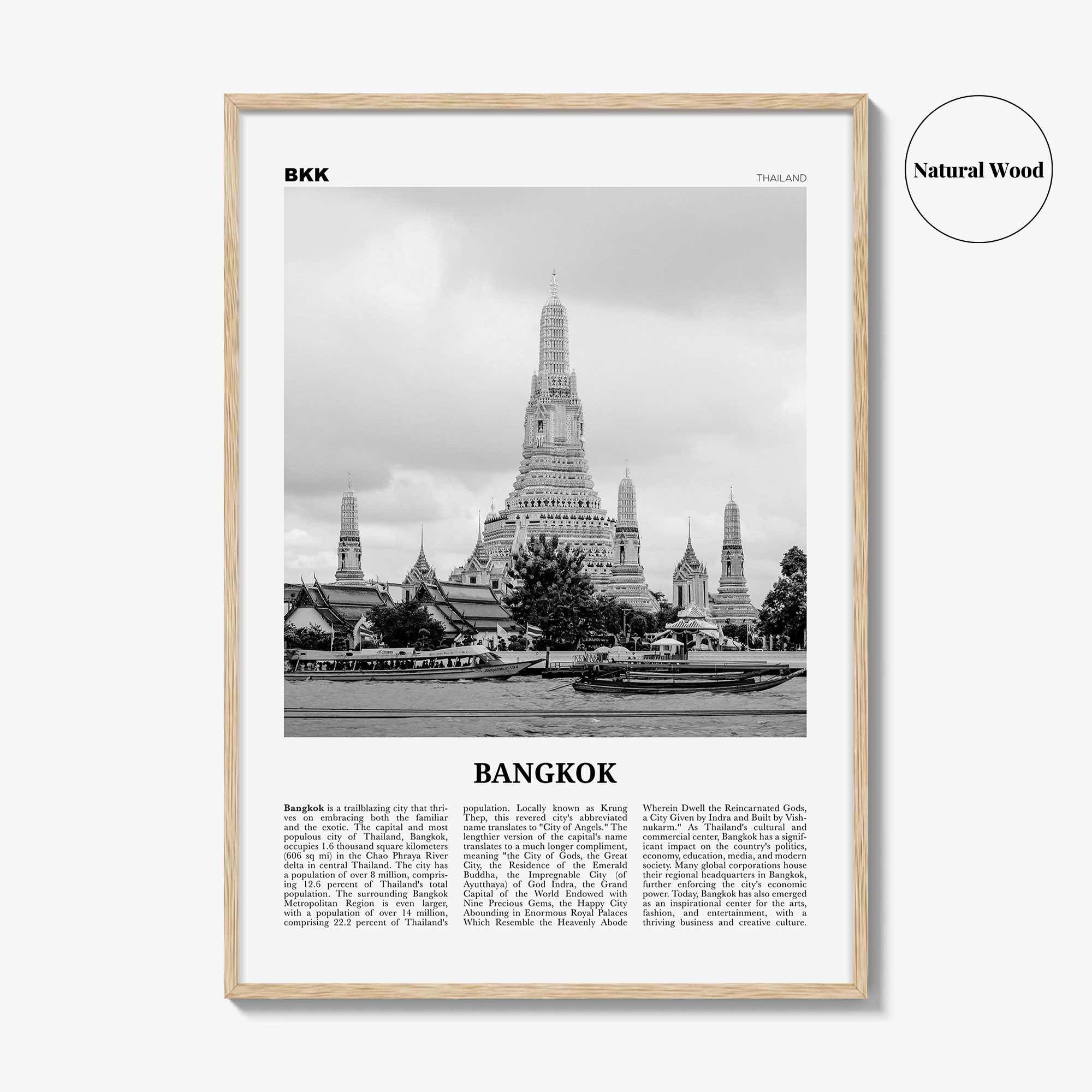 Bangkok Print Black and White No 1, Bangkok Wall Art, Bangkok Poster, Bangkok Photo, Bangkok Wall Decor, Thailand, Thai Krung, Thep, Asia
