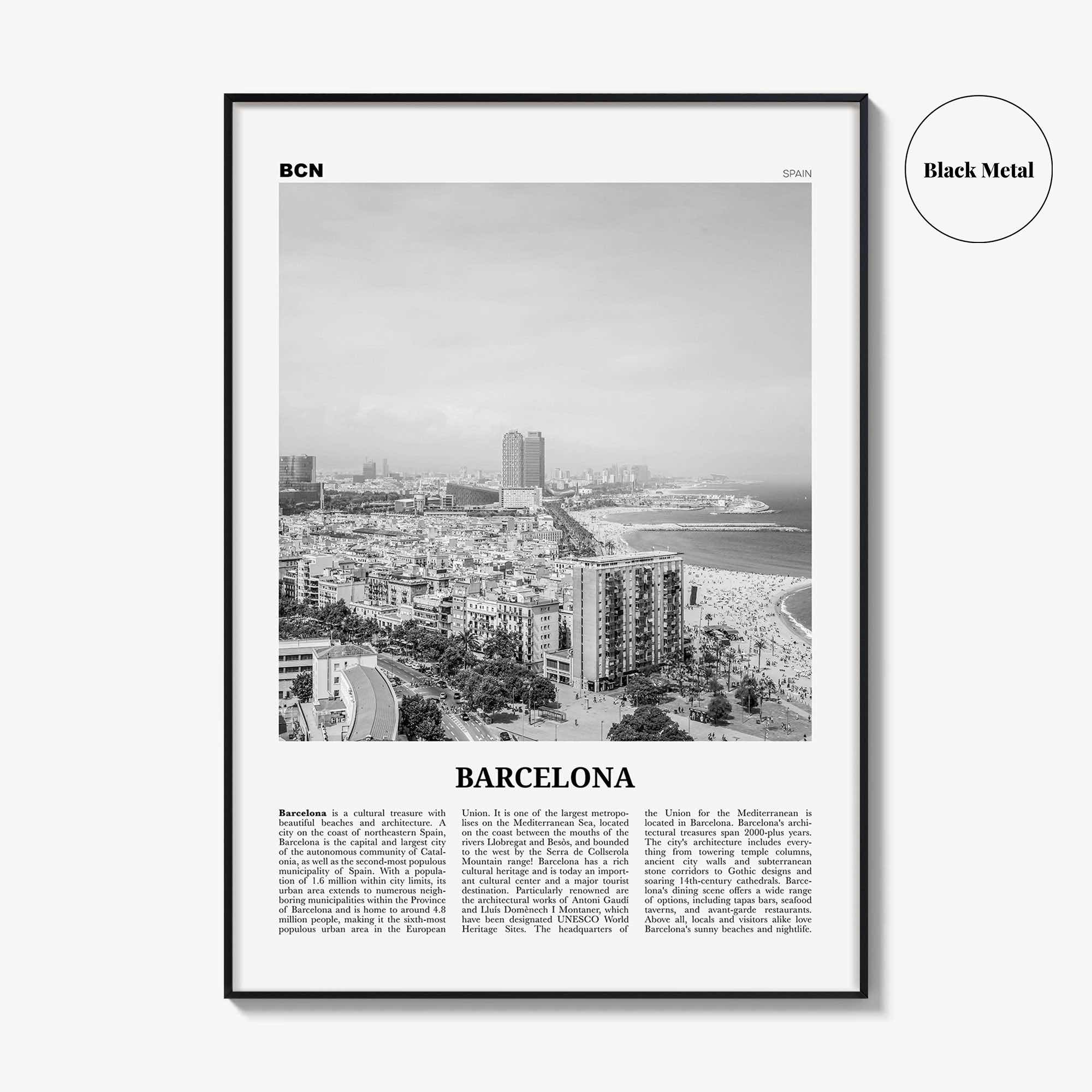 Barcelona Print Black and White No 2, Barcelona Wall Art, Barcelona Poster, Barcelona Photo, Barcelona Decor, Catalonia, Spain, España