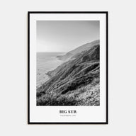 Big Sur Portrait B&W No 1 Poster