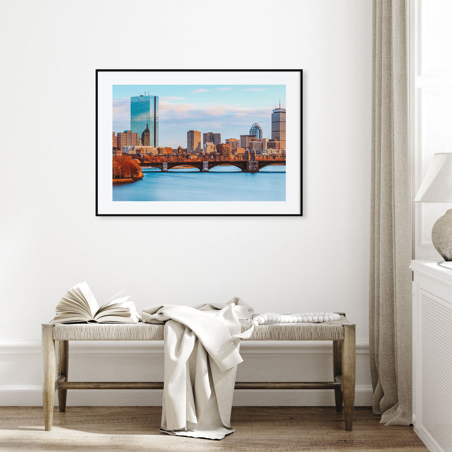 Boston Landscape Color Poster