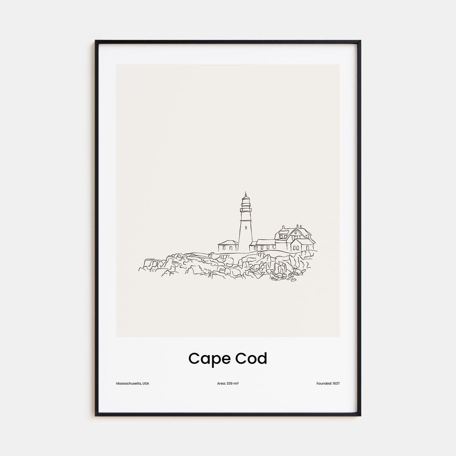 Cape Cod Drawn Poster