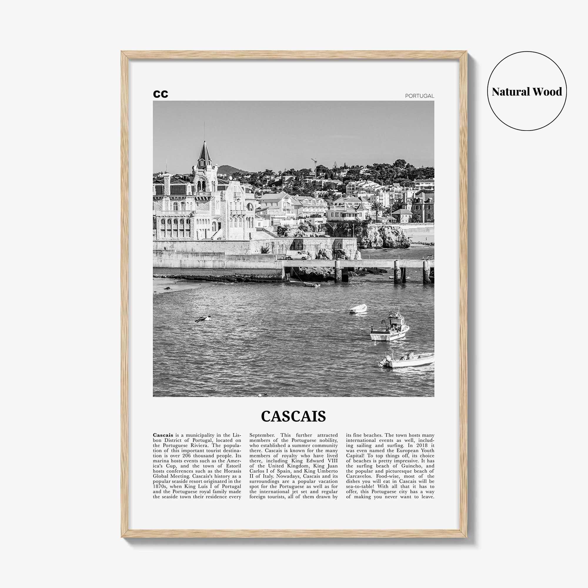 Cascais Print Black and White, Cascais Wall Art, Cascais Poster, Cascais Photo, Cascais Wall Décor, Portuguesa, Lisbon, Portual