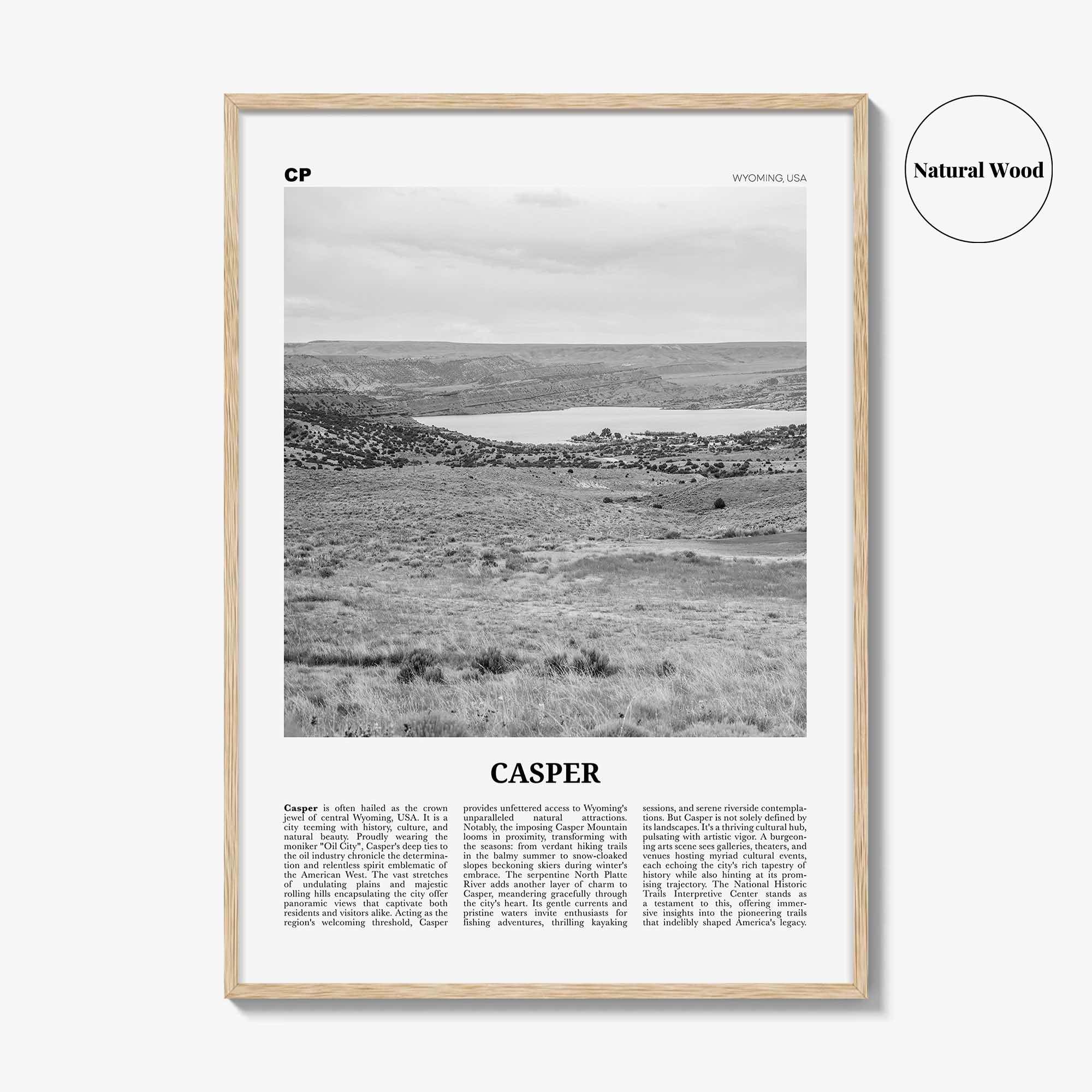 Casper Print Black and White, Casper Wall Art, Casper Poster, Casper Photo, Casper Wall Décor, Casper Map Poster