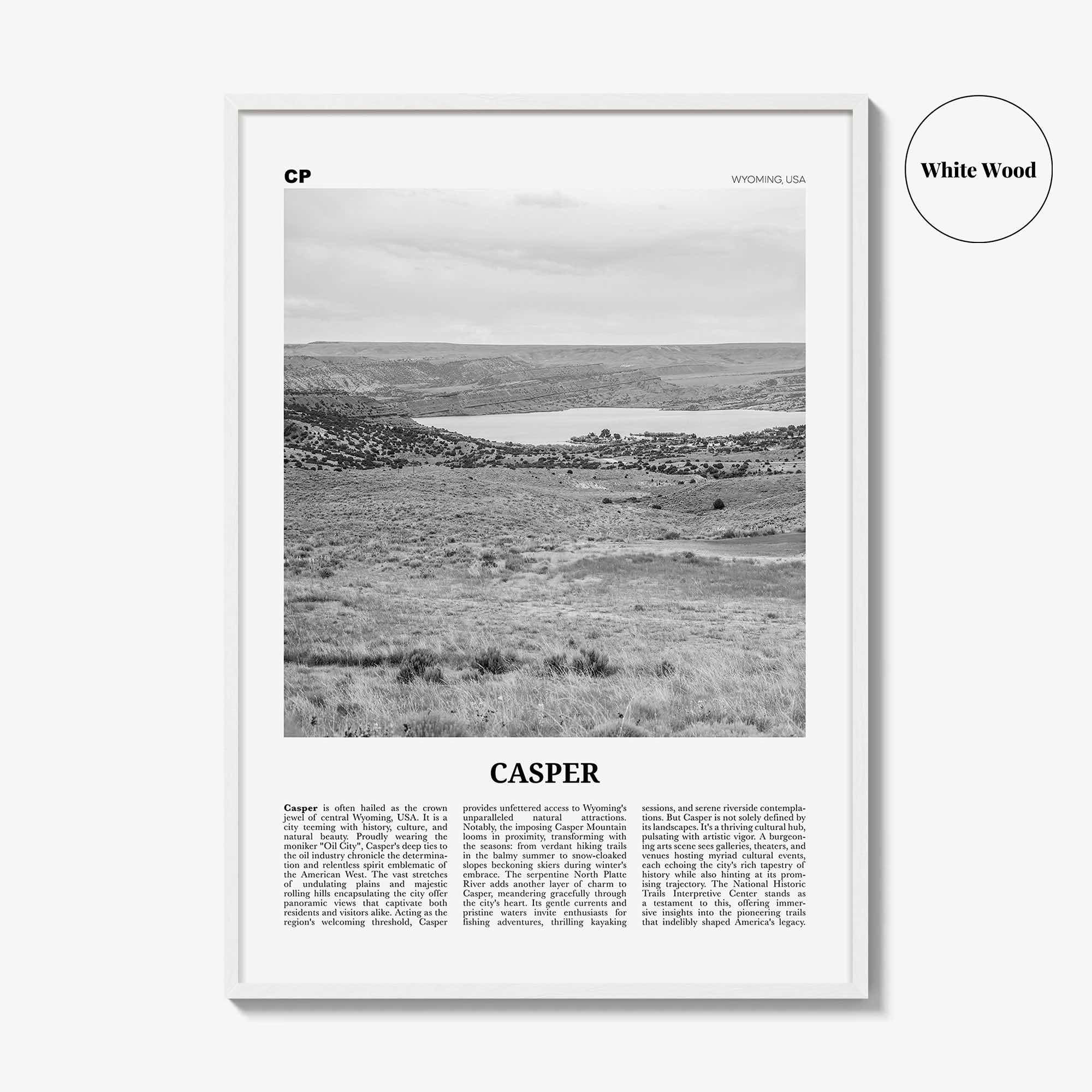 Casper Print Black and White, Casper Wall Art, Casper Poster, Casper Photo, Casper Wall Décor, Casper Map Poster
