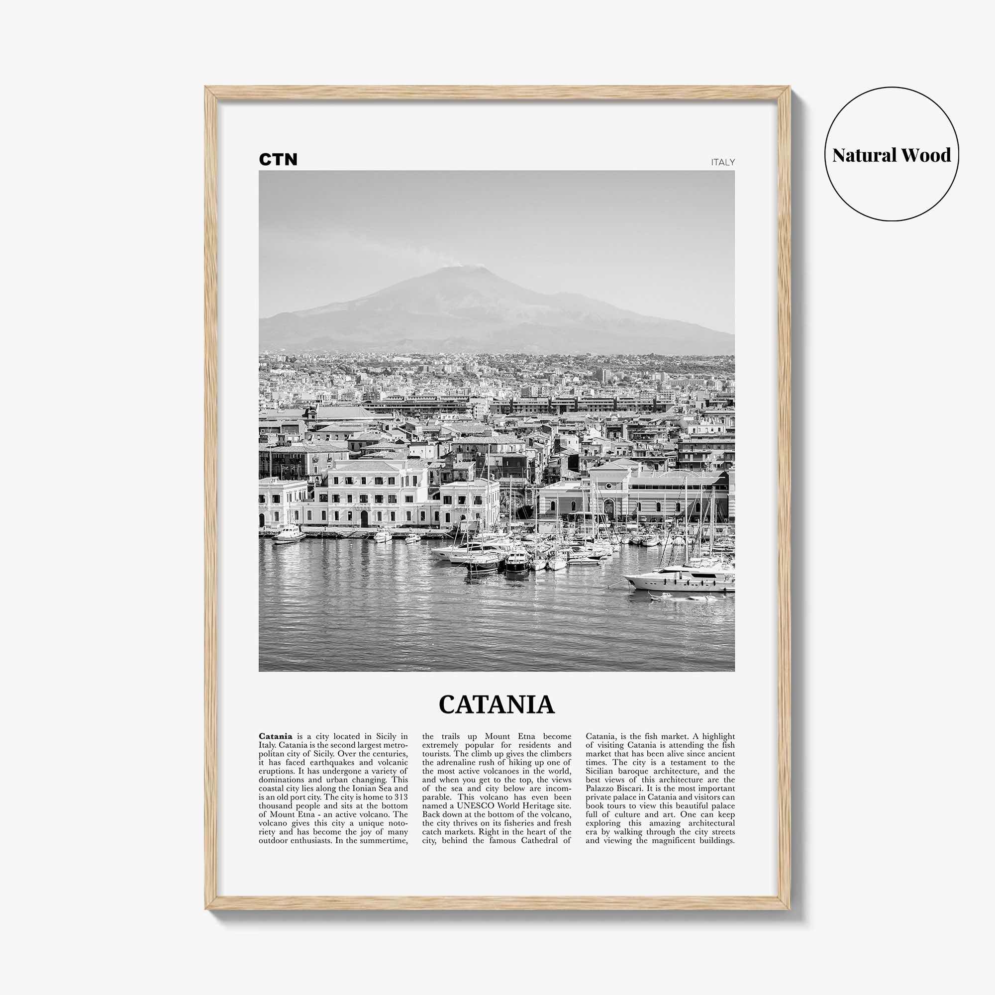 Catania Print Black and White, Catania Wall Art, Catania Poster, Catania Photo, Catania Wall Décor, Italia, Italy, Sicily