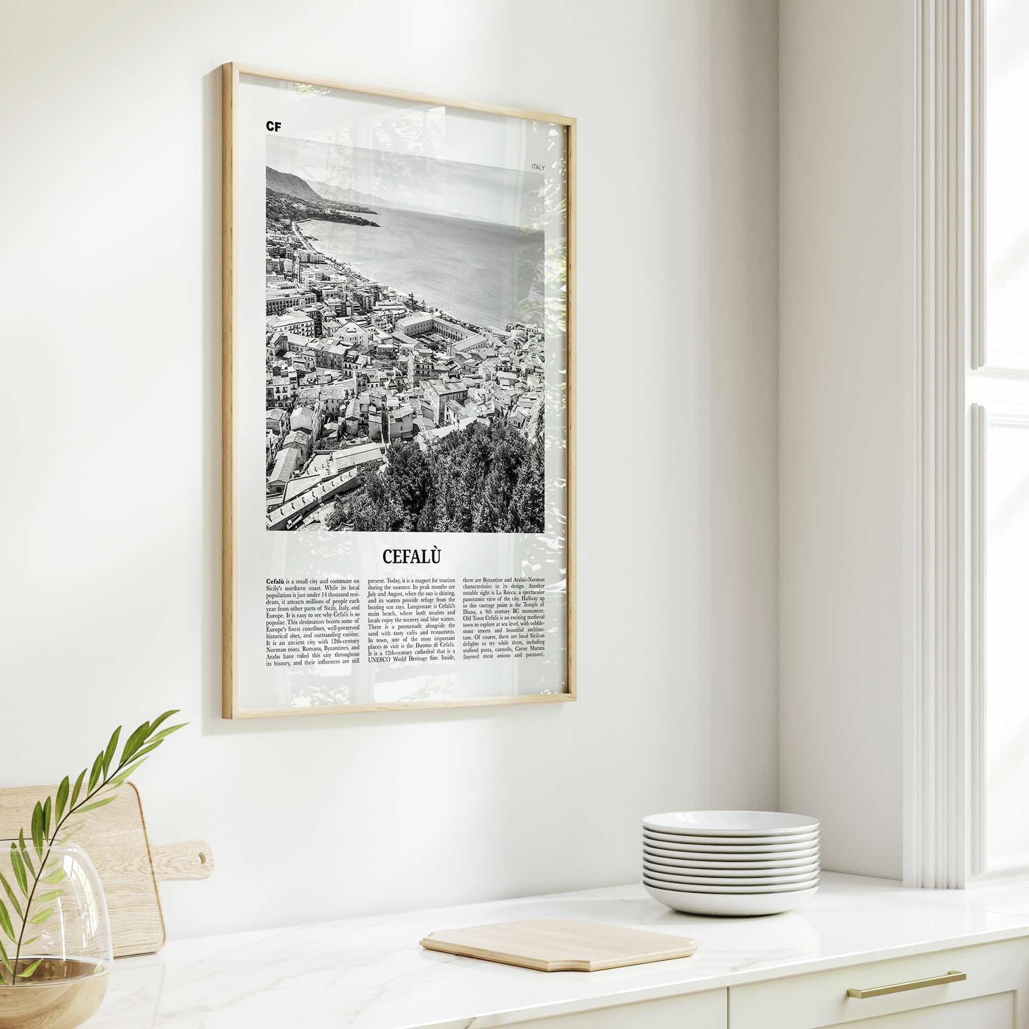 Cefalu Print Black and White, Cefalù Wall Art, Cefalù Poster, Cefalù Photo, Cefalù Wall Décor, Italy, Sicily, Palermo, Italia