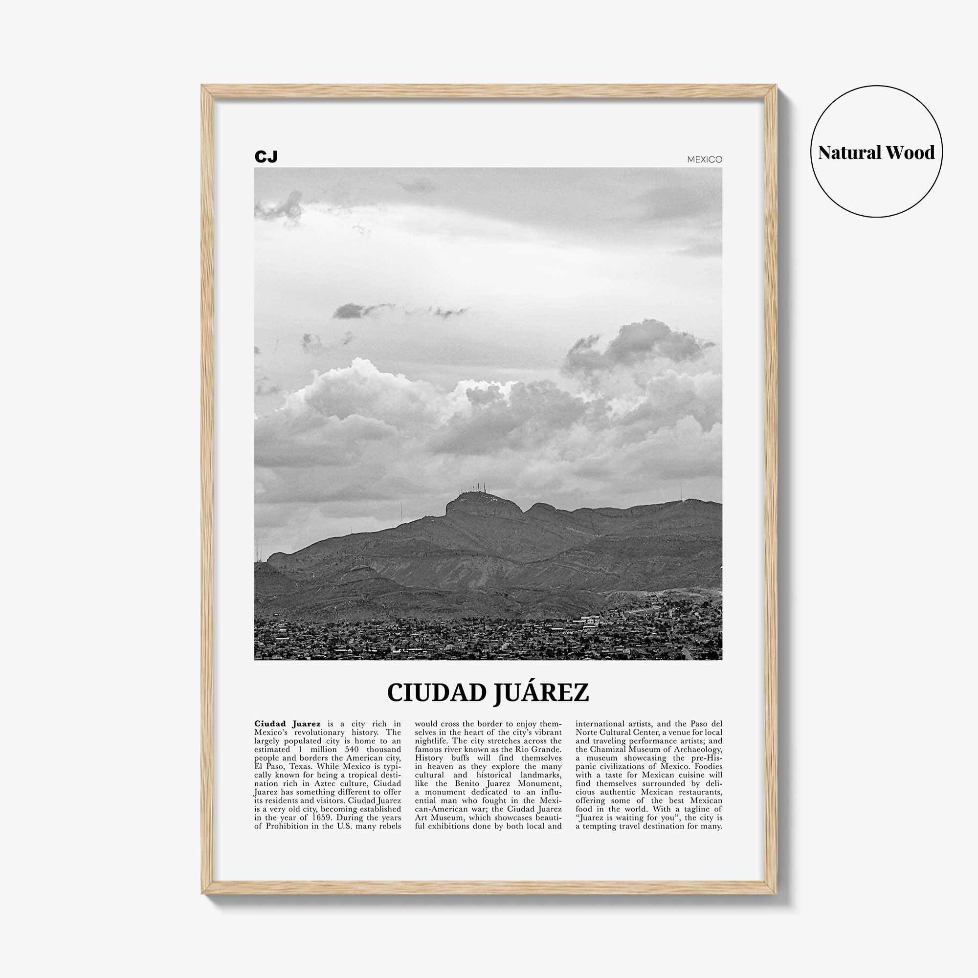 Ciudad Juarez Print Black and White, Ciudad Juárez Wall Art, Ciudad Juárez Poster, Ciudad Juárez Photo, Ciudad Juárez Décor, Mexico