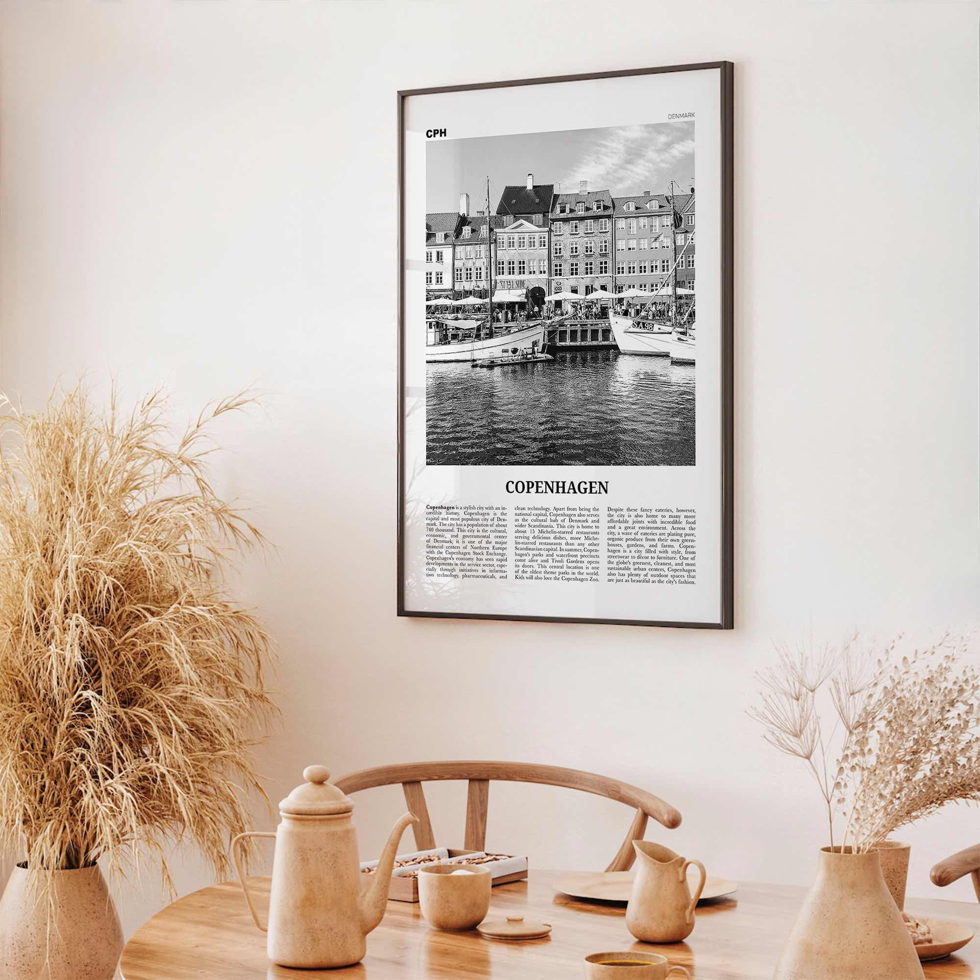 Copenhagen Print Black and White No 1, Copenhagen Wall Art, Copenhagen Poster, Copenhagen Photo, København, Danmark, Denmark, Europe