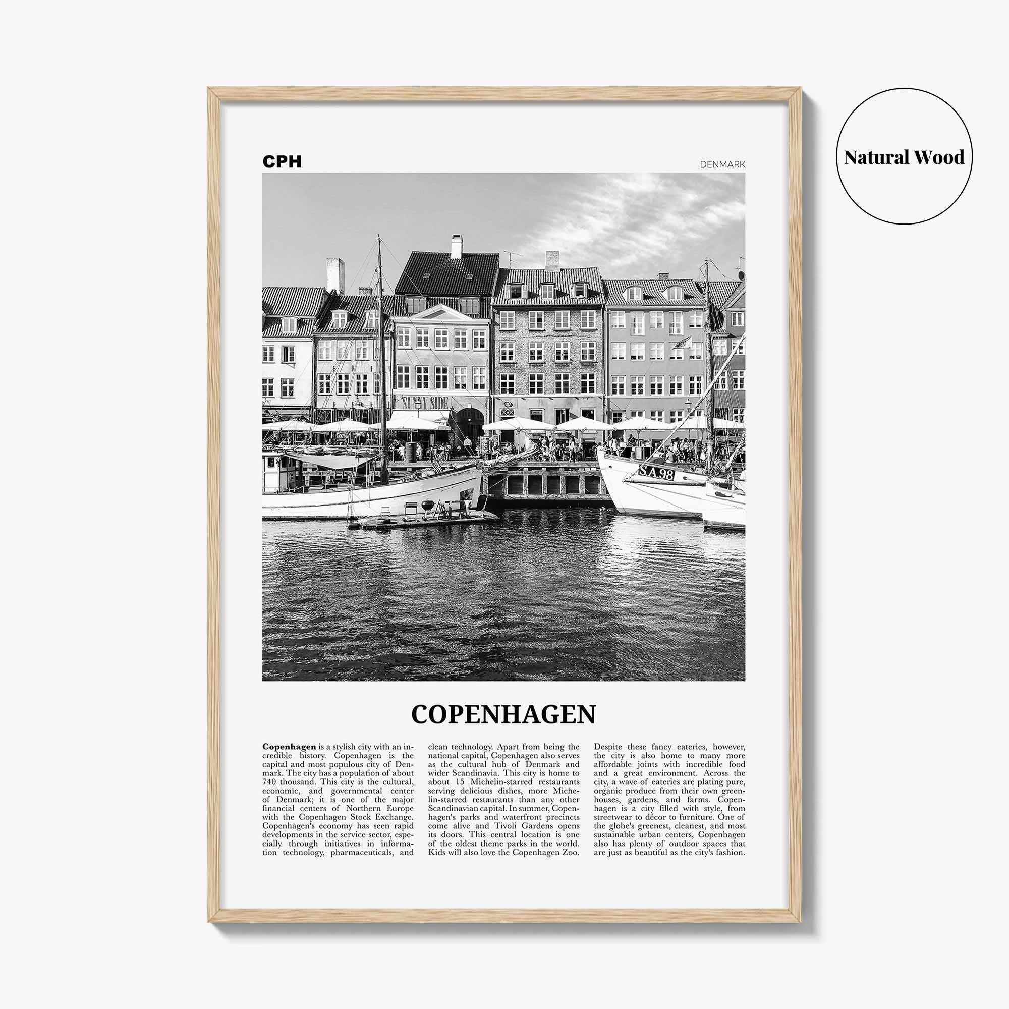 Copenhagen Print Black and White No 1, Copenhagen Wall Art, Copenhagen Poster, Copenhagen Photo, København, Danmark, Denmark, Europe