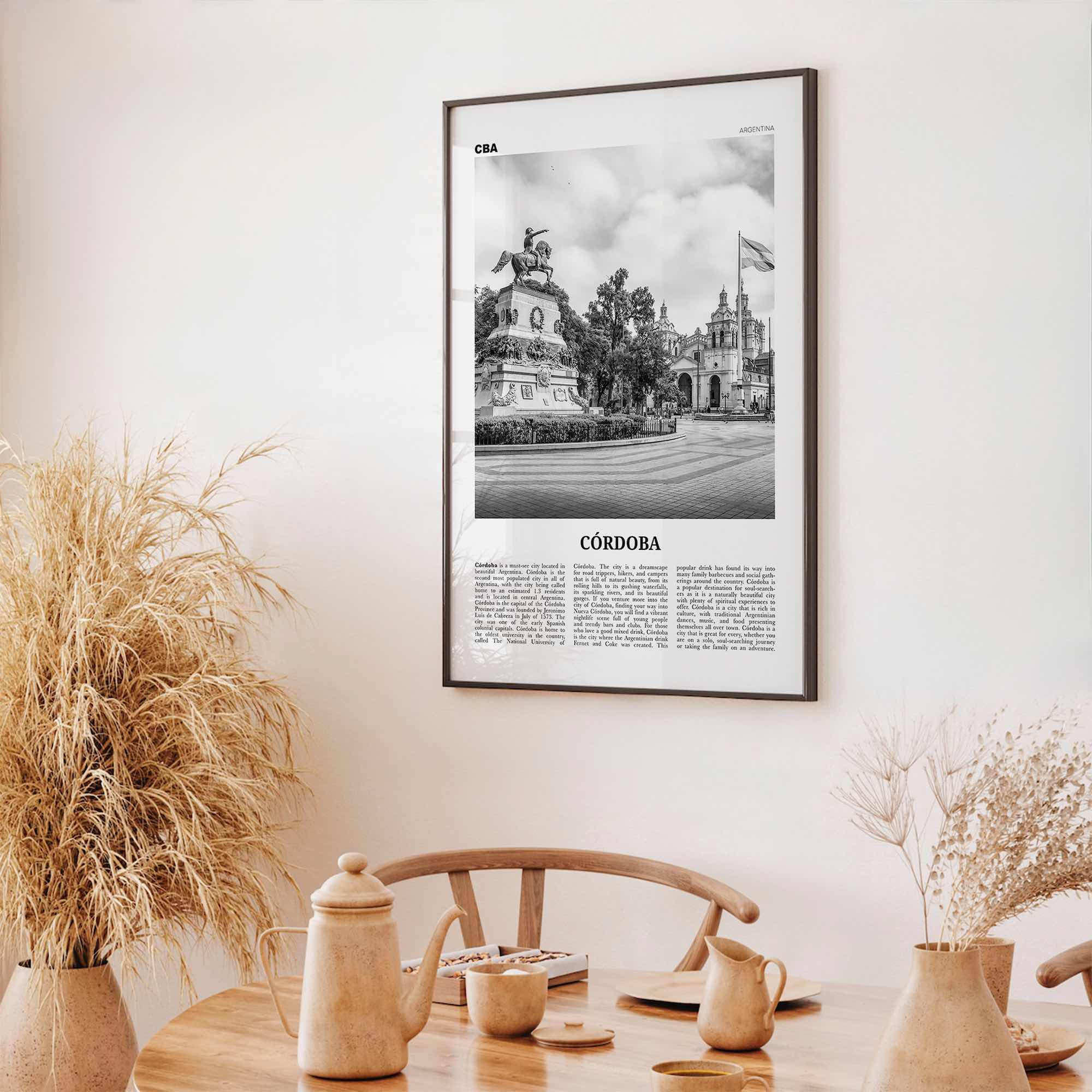 Cordoba Print Black and White Argentina, Córdoba Wall Art, Córdoba Poster, Córdoba Photo, Córdoba Wall Décor, Ciudad de Córdoba