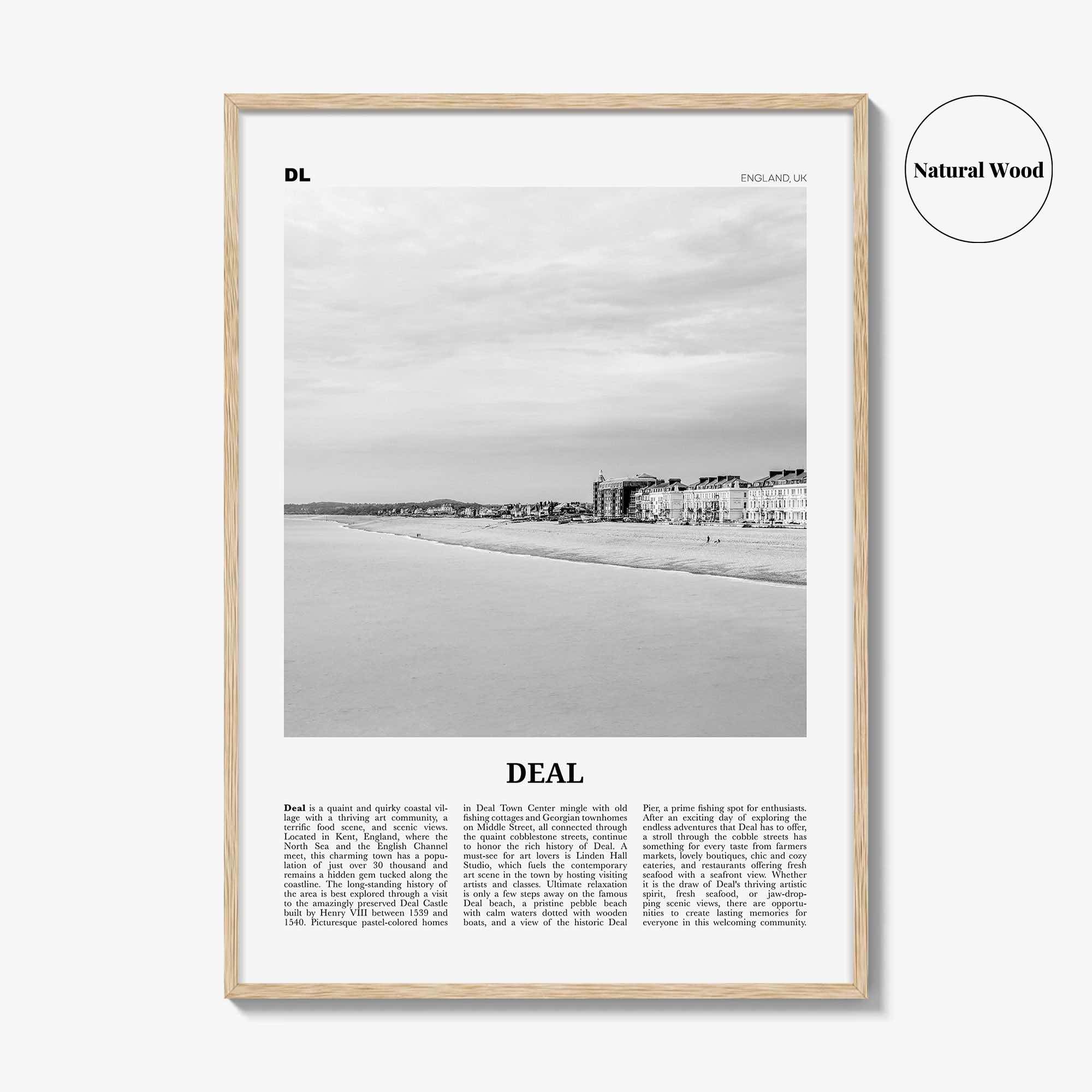 Deal Print Black and White, Deal Wall Art, Deal Poster, Deal Photo, Deal Wall Décor, England, UK, United Kingdom, Dover, Kent