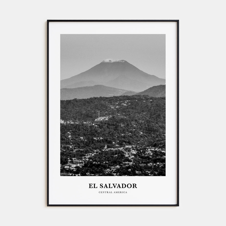 El Salvador Portrait B&W No 1 Poster