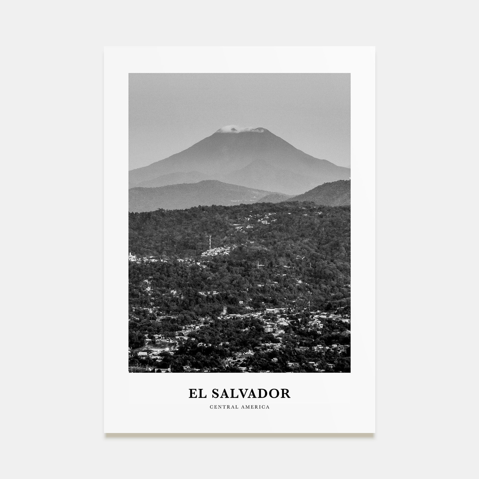 El Salvador Portrait B&W No 1 Poster