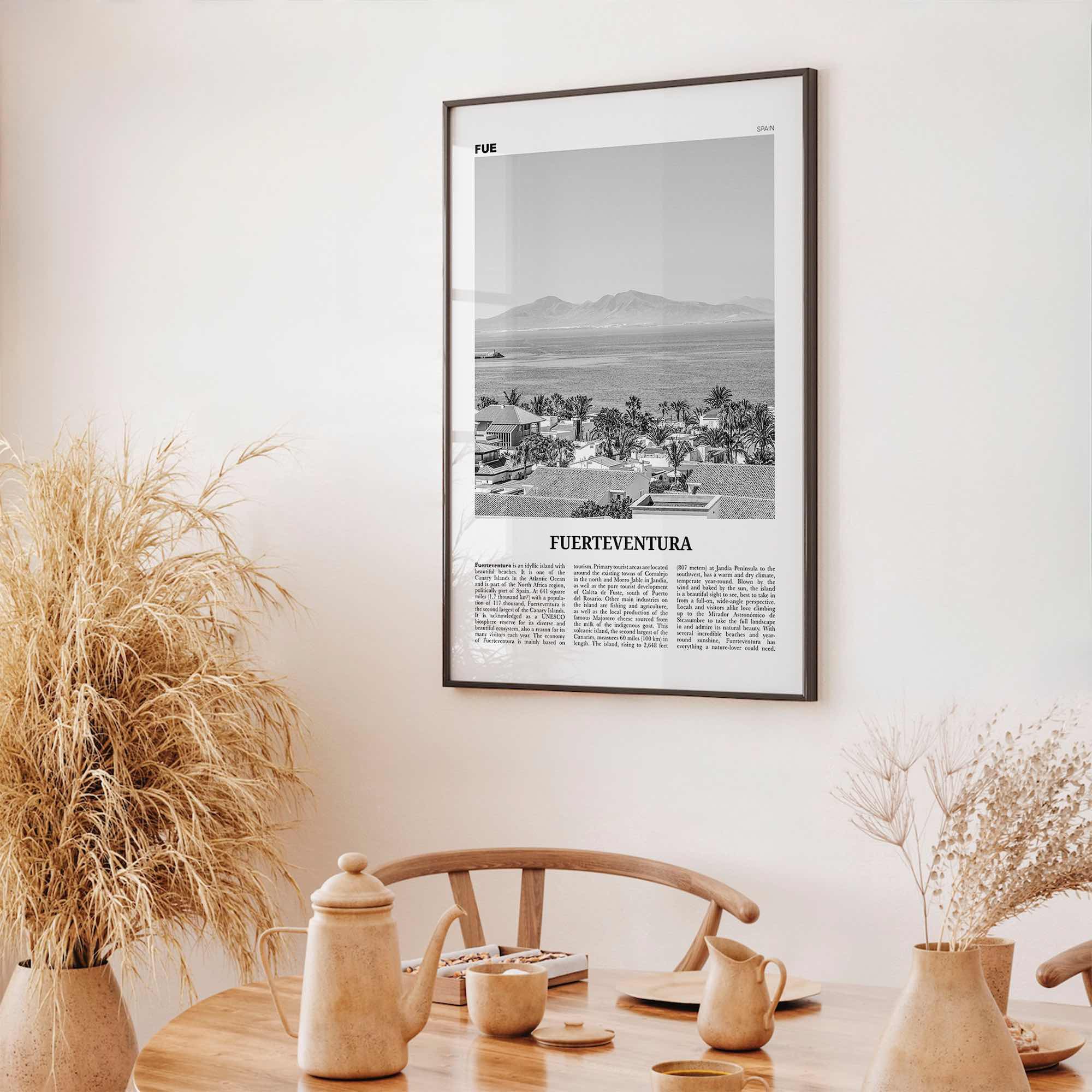Fuerteventura Print Black and White, Fuerteventura Wall Art, Fuerteventura Poster, Fuerteventura Photo, Spain, España, Europe
