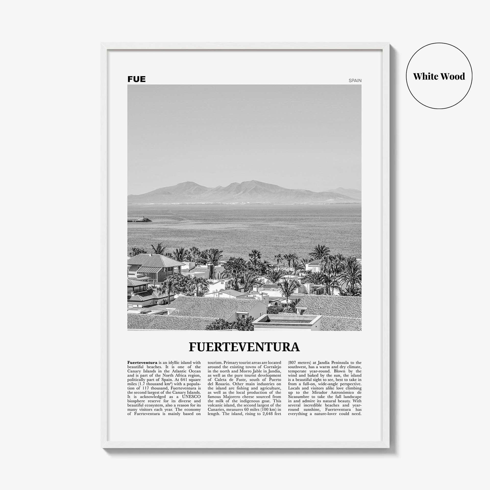 Fuerteventura Print Black and White, Fuerteventura Wall Art, Fuerteventura Poster, Fuerteventura Photo, Spain, España, Europe