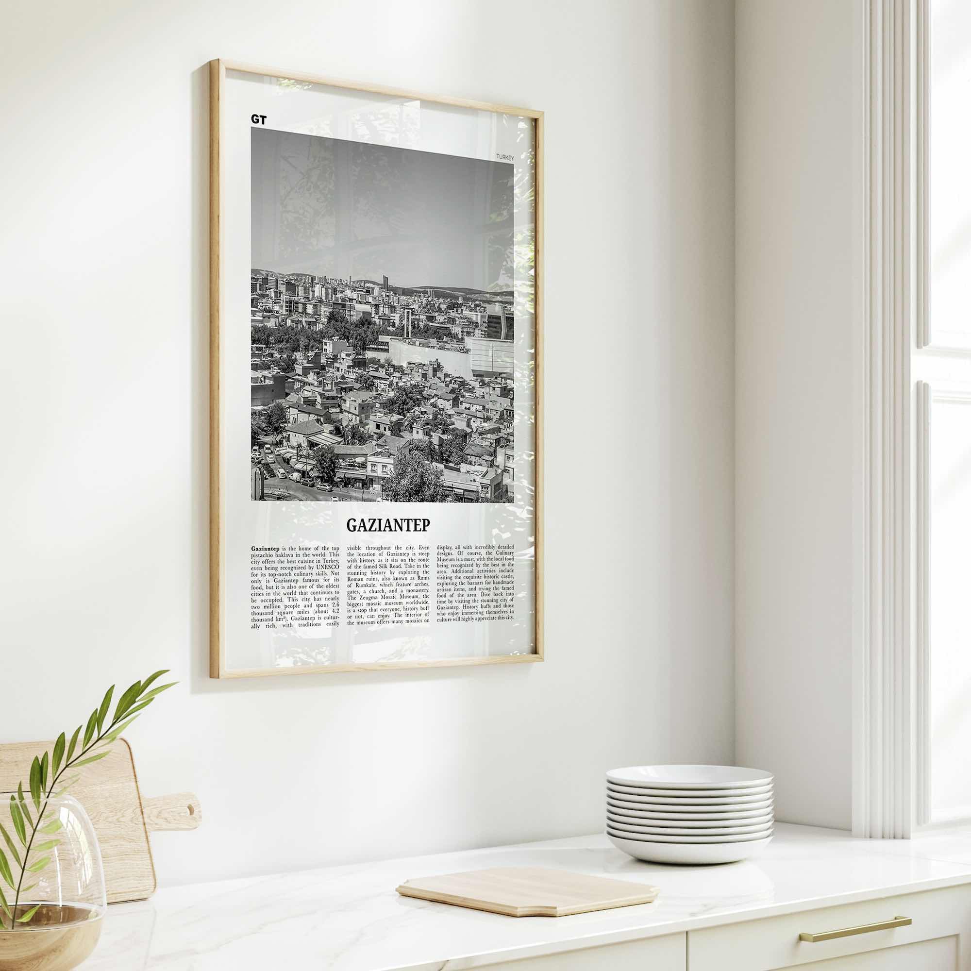 Gaziantep Print Black and White, Gaziantep Wall Art, Gaziantep Poster, Gaziantep Photo, Gaziantep Wall Décor, Gaziantep Map, Turkey