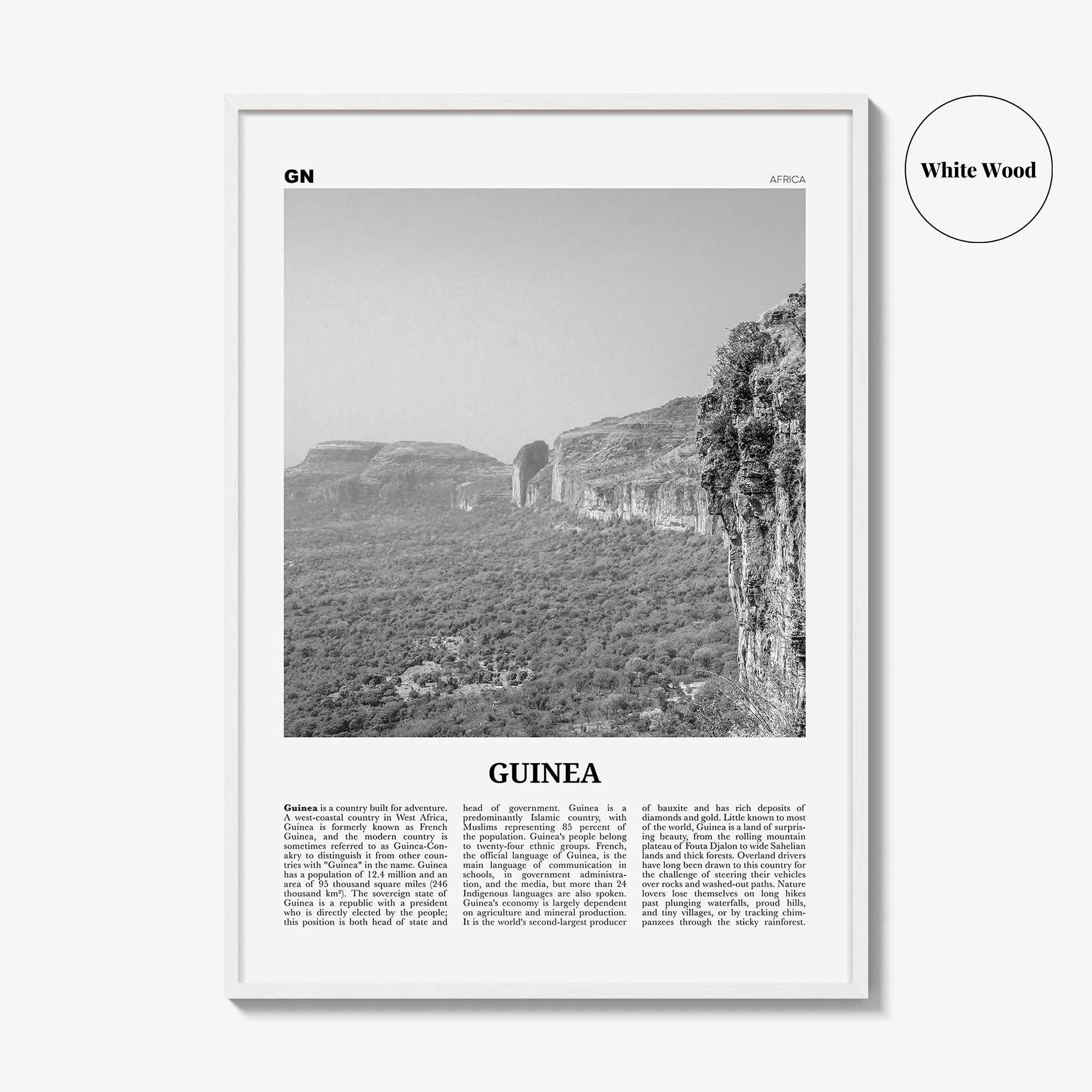 Guinea Print Black and White, Guinea Wall Art, Guinea Poster, Guinea Photo, Guinea Wall Decor, Guinée, Guinee, Conakry, Africa
