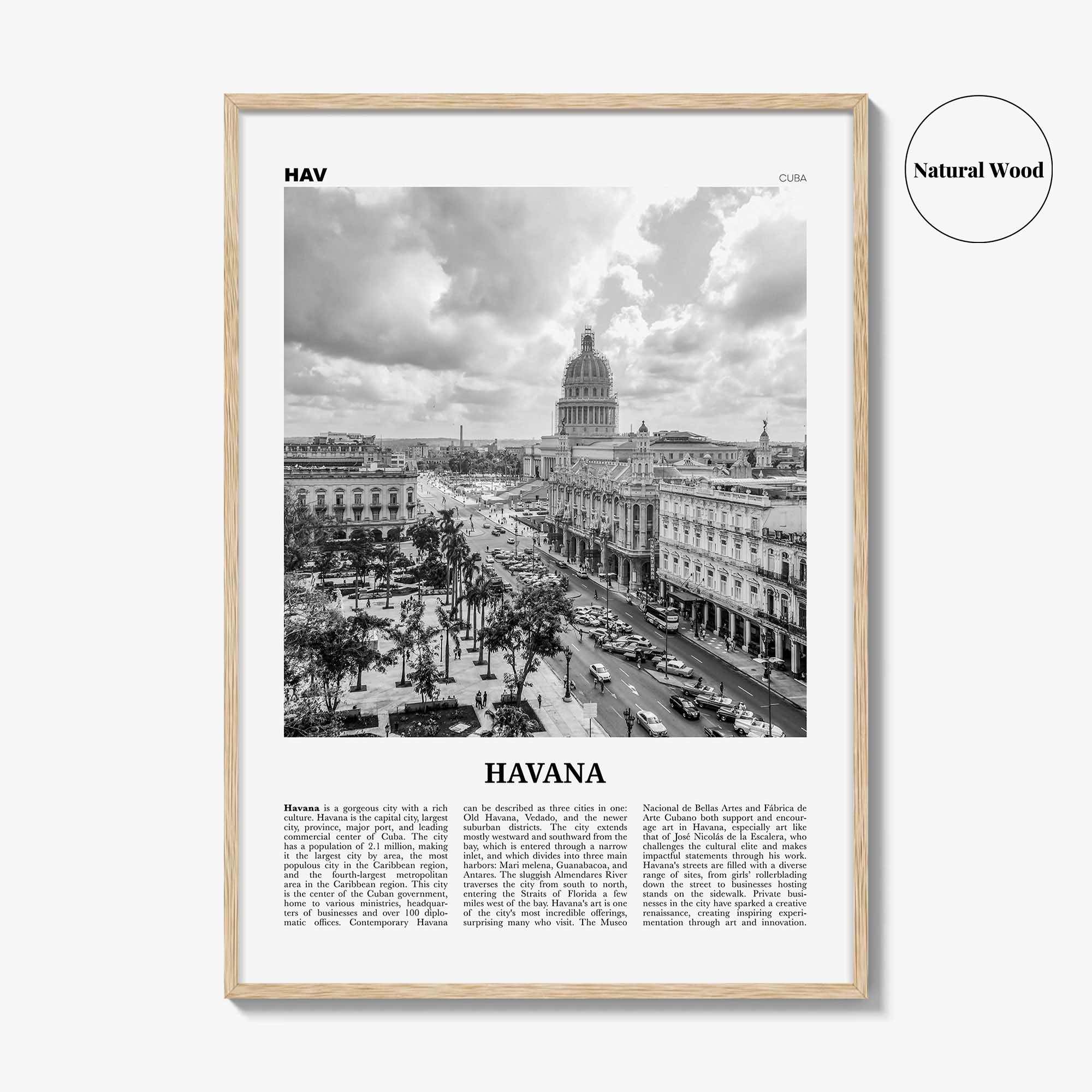 Havana Print Black and White No 1, Havana Wall Art, Havana Poster, Havana Photo, Havana Wall Decor, Cuba, La Habana, Cuban, Caribbean