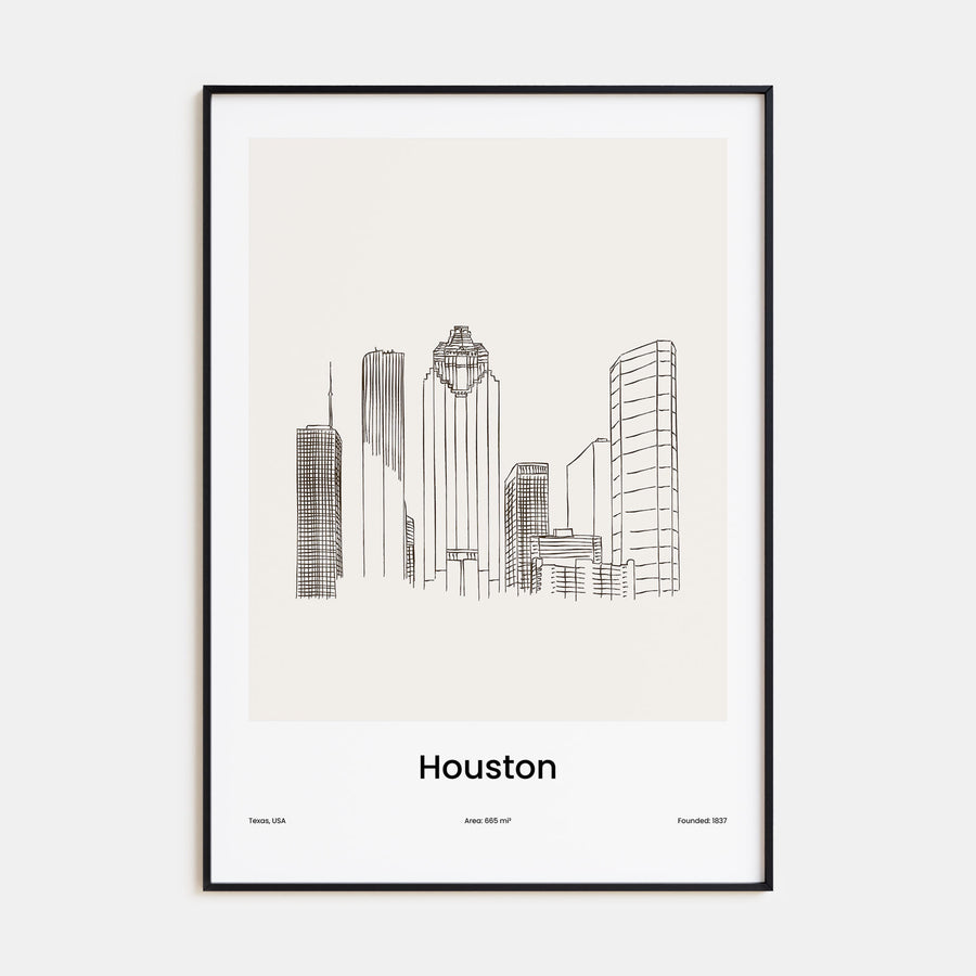 Houston Drawn Poster