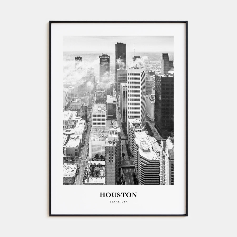 Houston Portrait B&W No 1 Poster