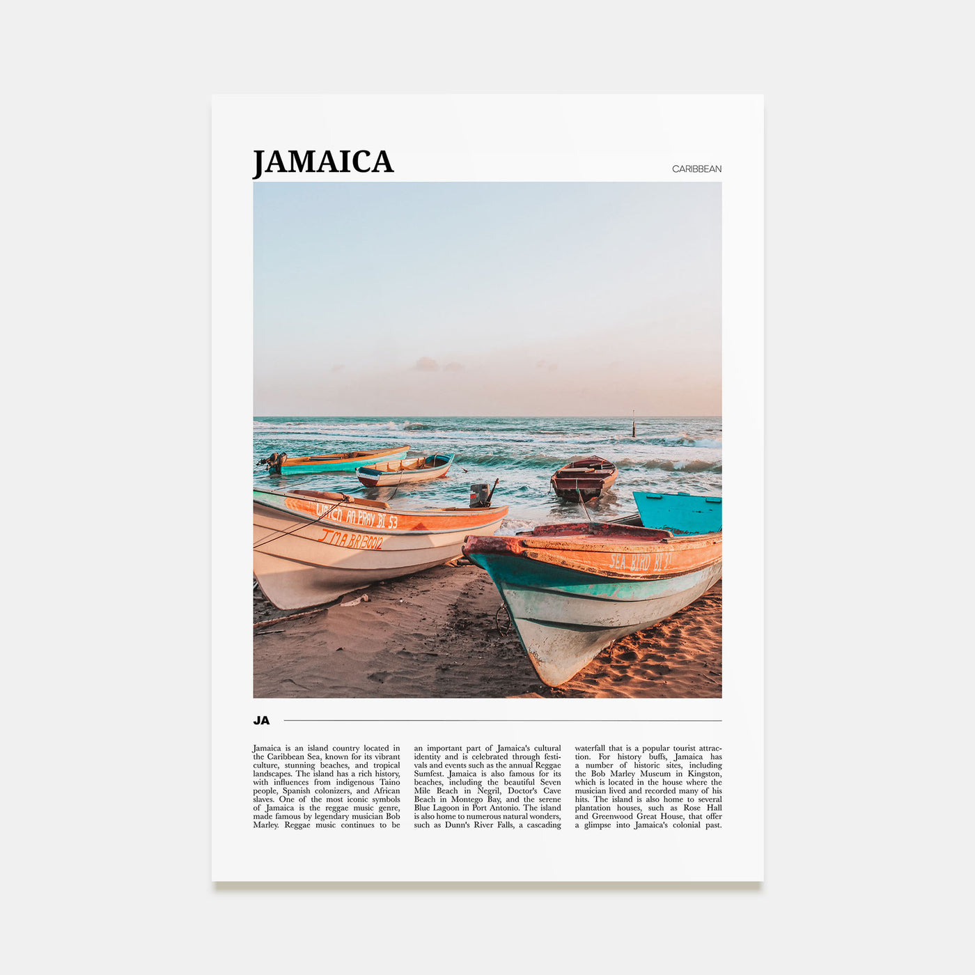 Jamaica Travel Color No 1 Poster