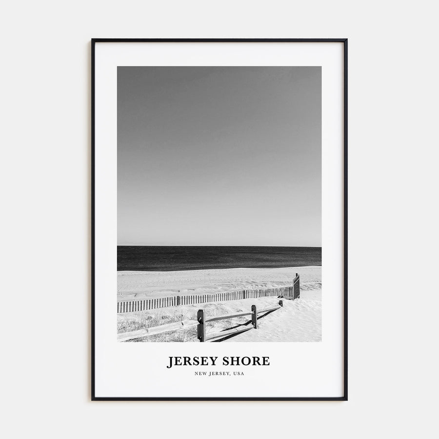 Jersey Shore Portrait B&W No 1 Poster