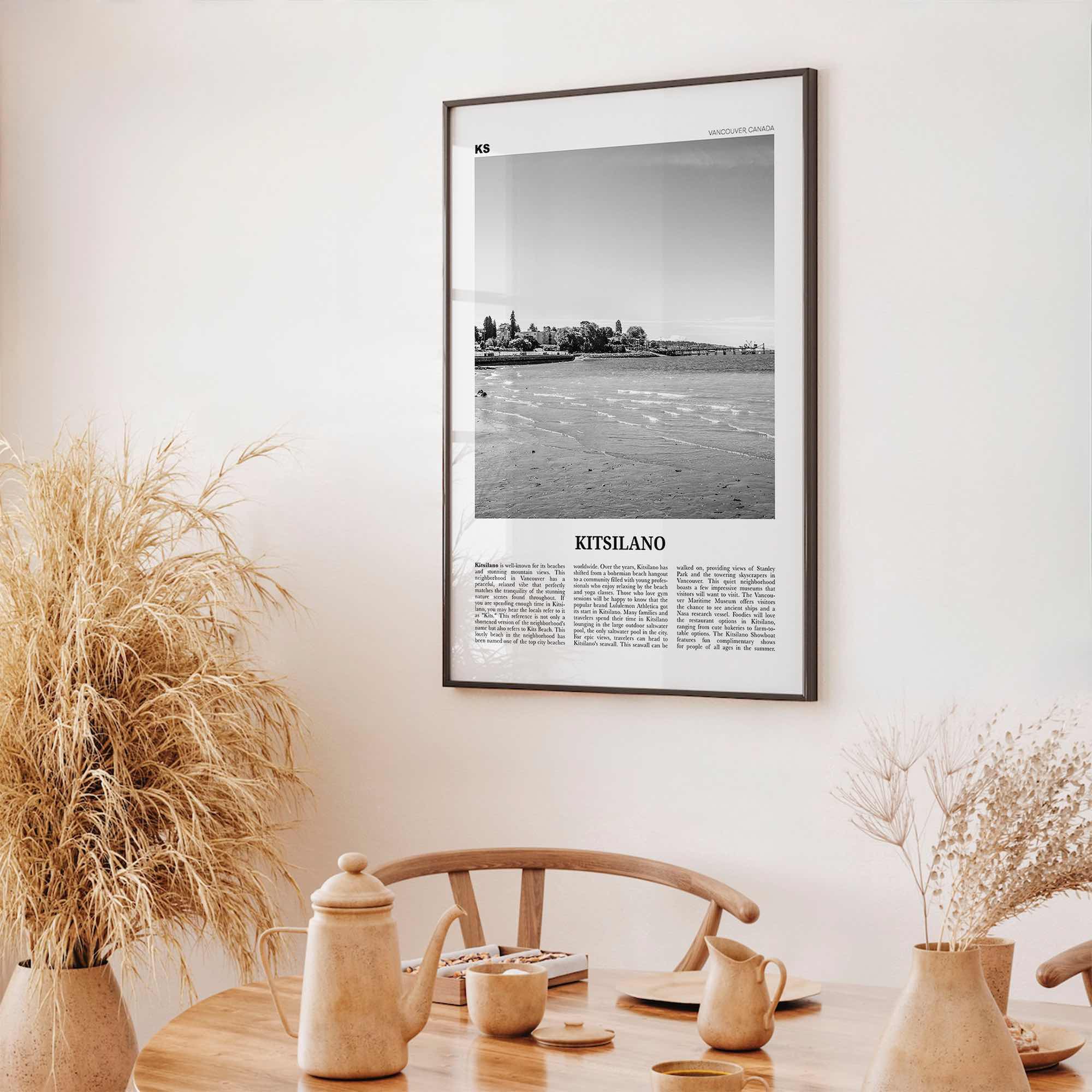 Kitsilano Print Black and White, Kitsilano Wall Art, Kitsilano Poster, Kitsilano Photo, Kitsilano Décor, Kitsilano Map, Vancouver, Canada