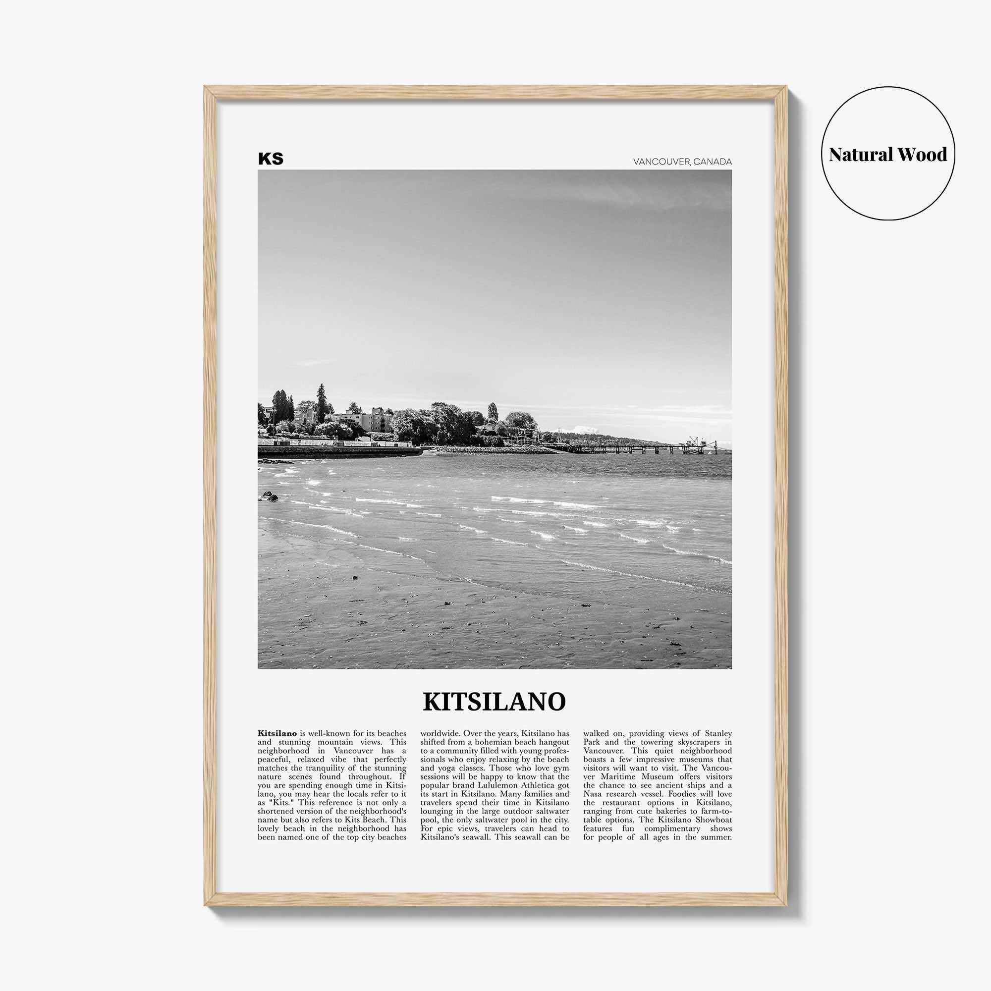 Kitsilano Print Black and White, Kitsilano Wall Art, Kitsilano Poster, Kitsilano Photo, Kitsilano Décor, Kitsilano Map, Vancouver, Canada