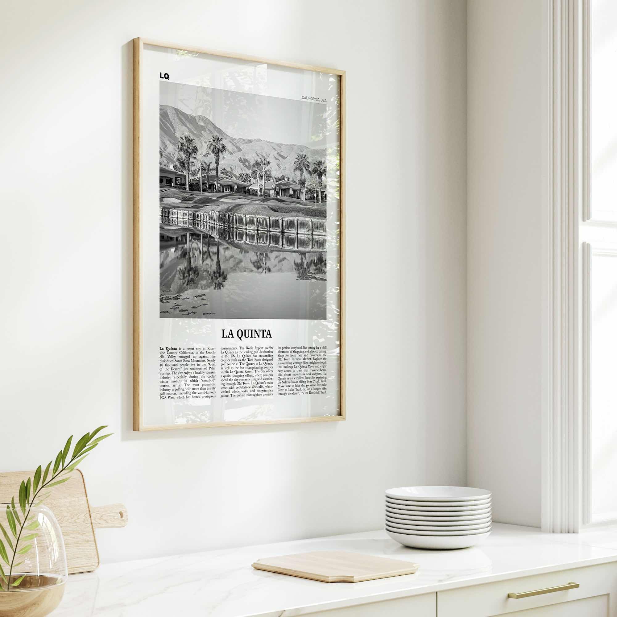 La Quinta Print Black and White No 2, La Quinta Wall Art, La Quinta Poster, La Quinta Photo, La Quinta Wall Décor, California, USA