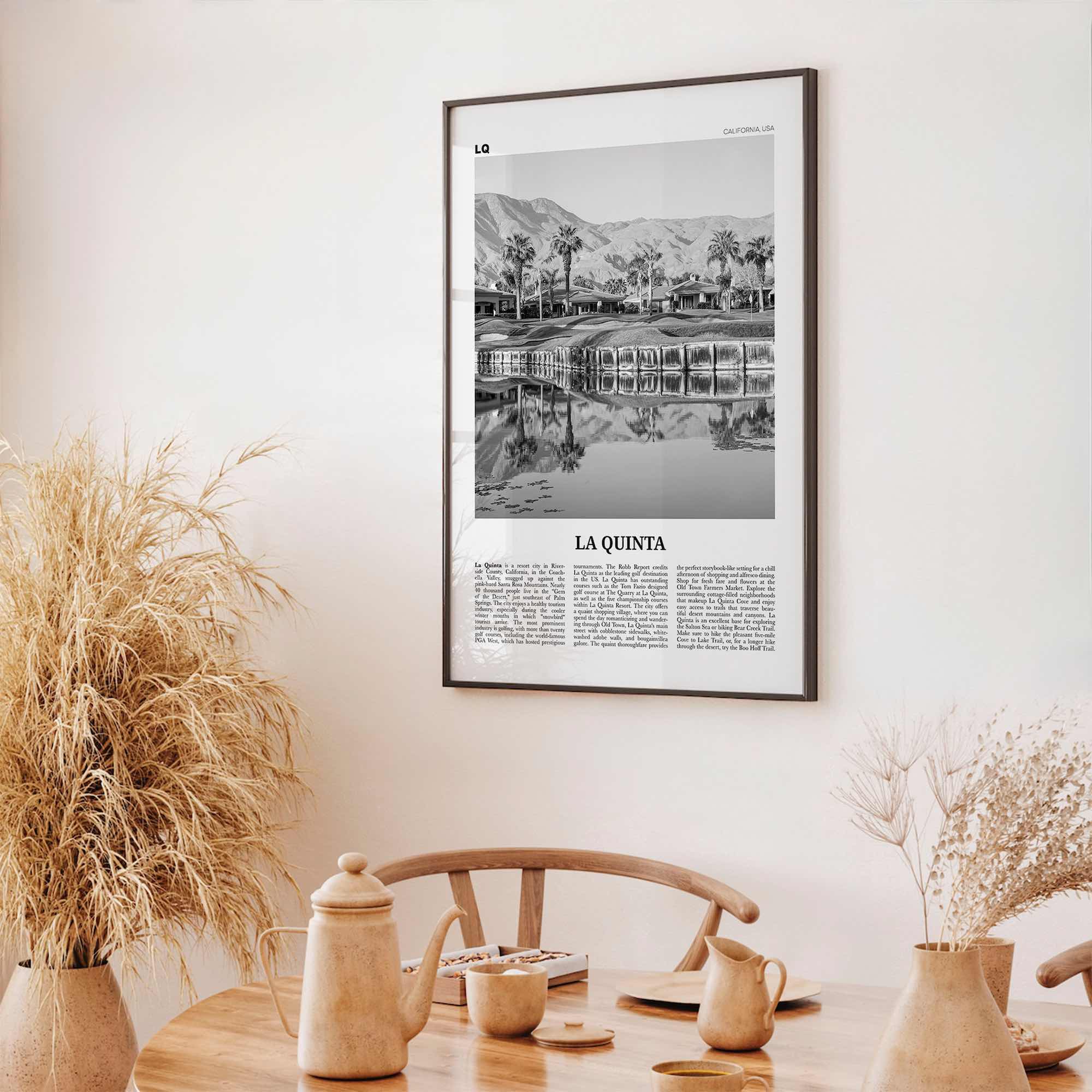 La Quinta Print Black and White No 2, La Quinta Wall Art, La Quinta Poster, La Quinta Photo, La Quinta Wall Décor, California, USA
