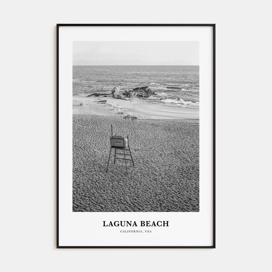 Laguna Beach Portrait B&W No 1 Poster