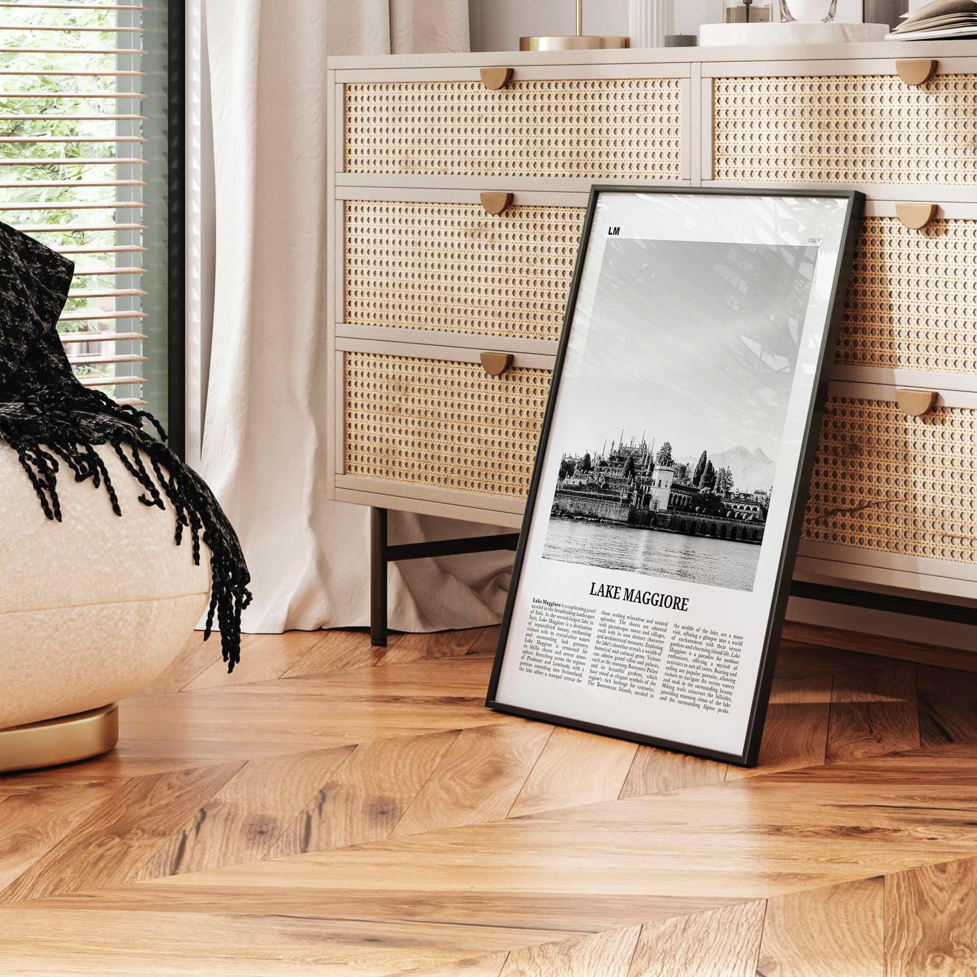 Lake Maggiore Print Black and White, Lake Maggiore Wall Art, Lake Maggiore Poster, Lake Maggiore Photo, Wall Décor, Italy, Switzerland