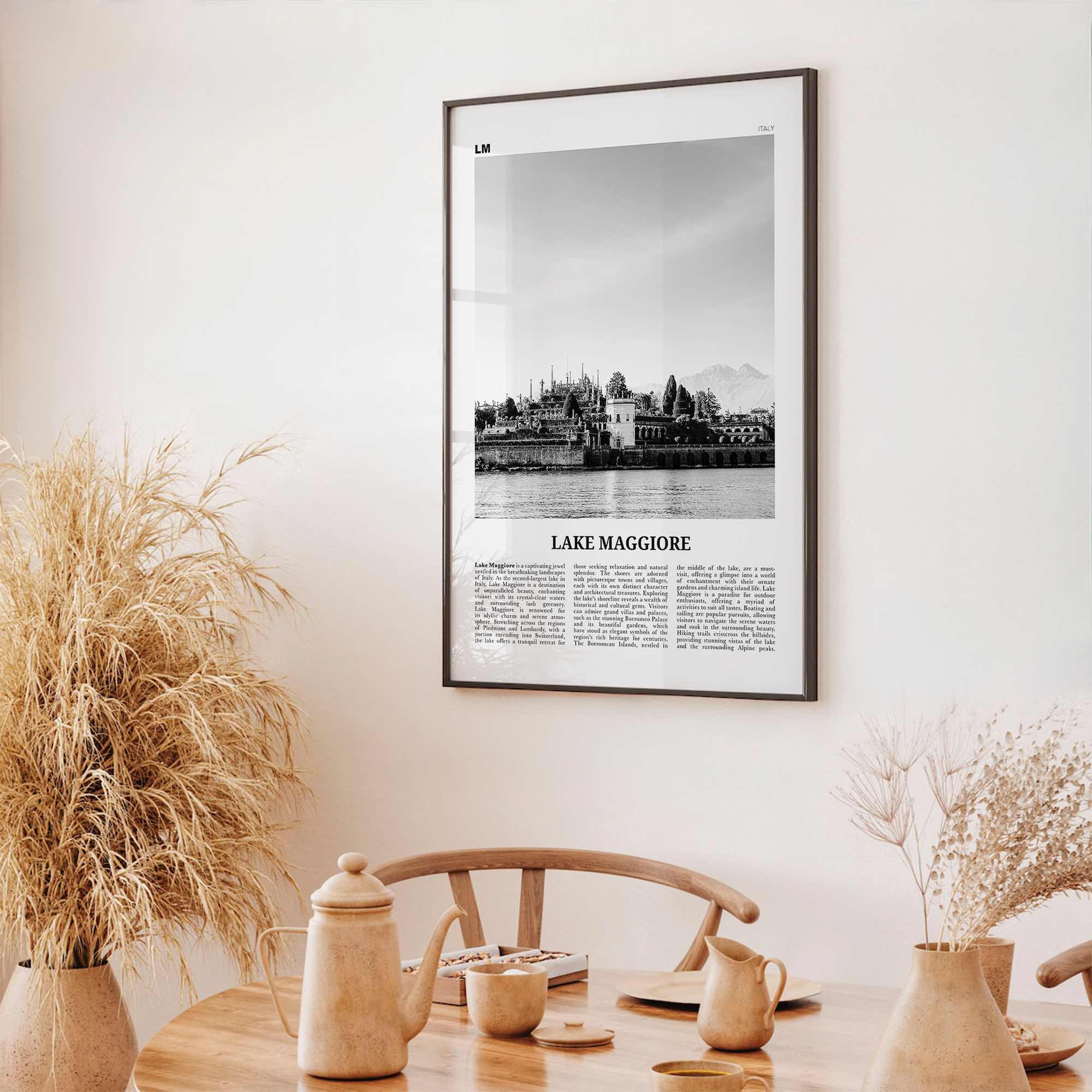 Lake Maggiore Print Black and White, Lake Maggiore Wall Art, Lake Maggiore Poster, Lake Maggiore Photo, Wall Décor, Italy, Switzerland