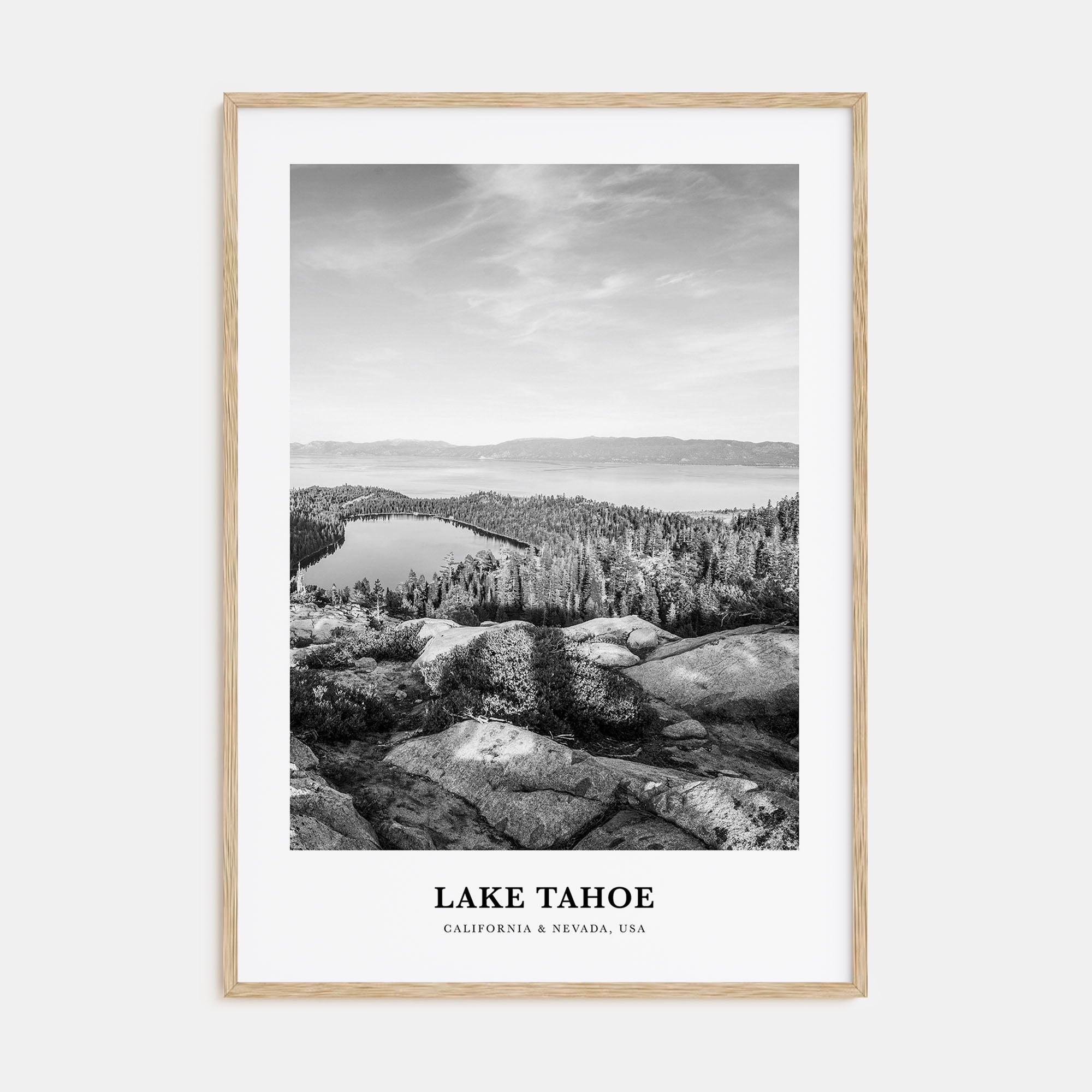 Lake Tahoe Portrait B&W No 1 Poster