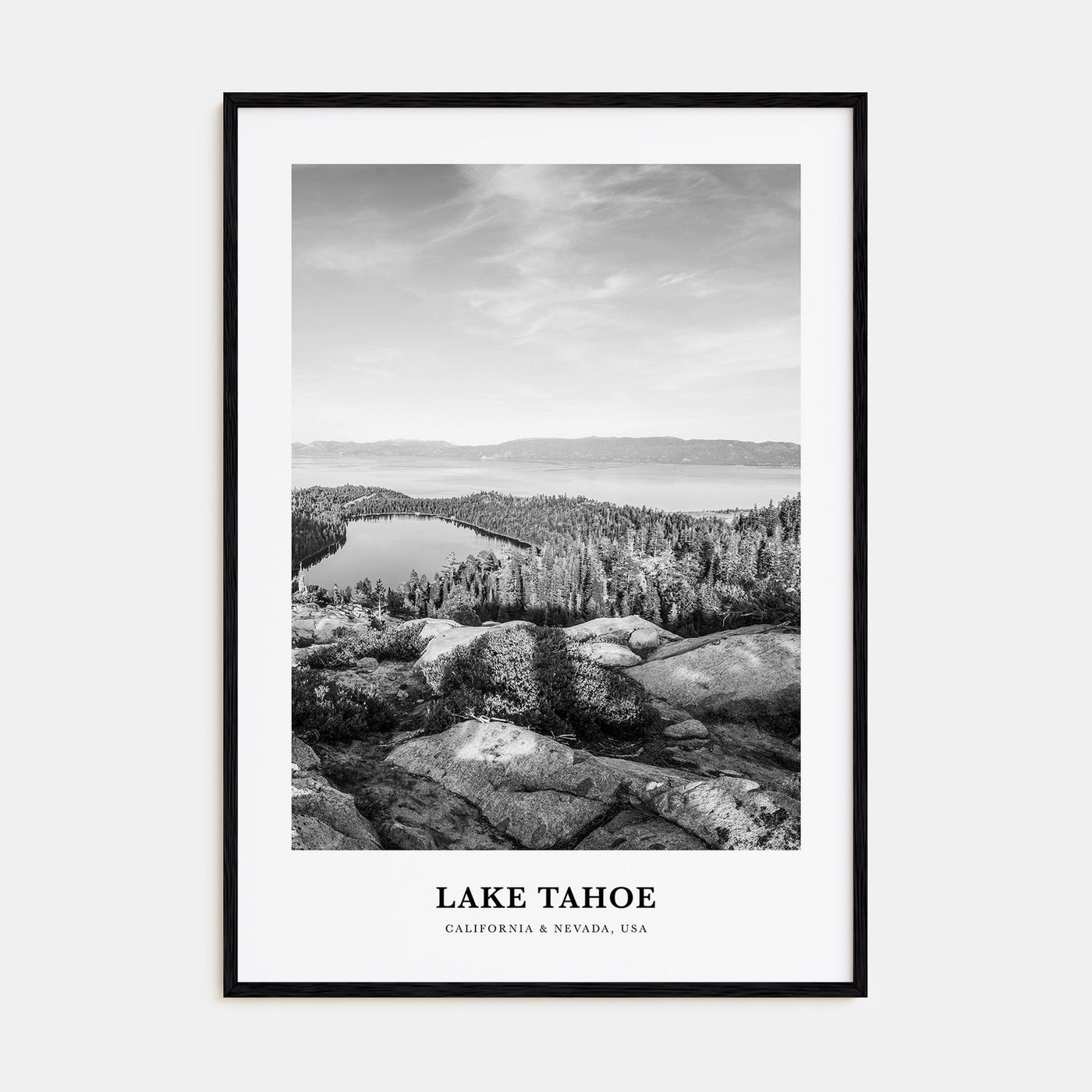 Lake Tahoe Portrait B&W No 1 Poster