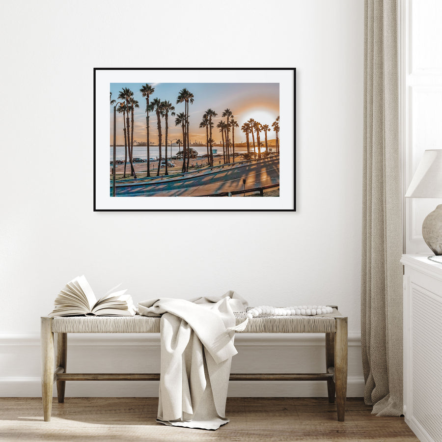 Long Beach Landscape Color Poster