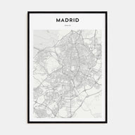 Madrid Map Portrait Poster