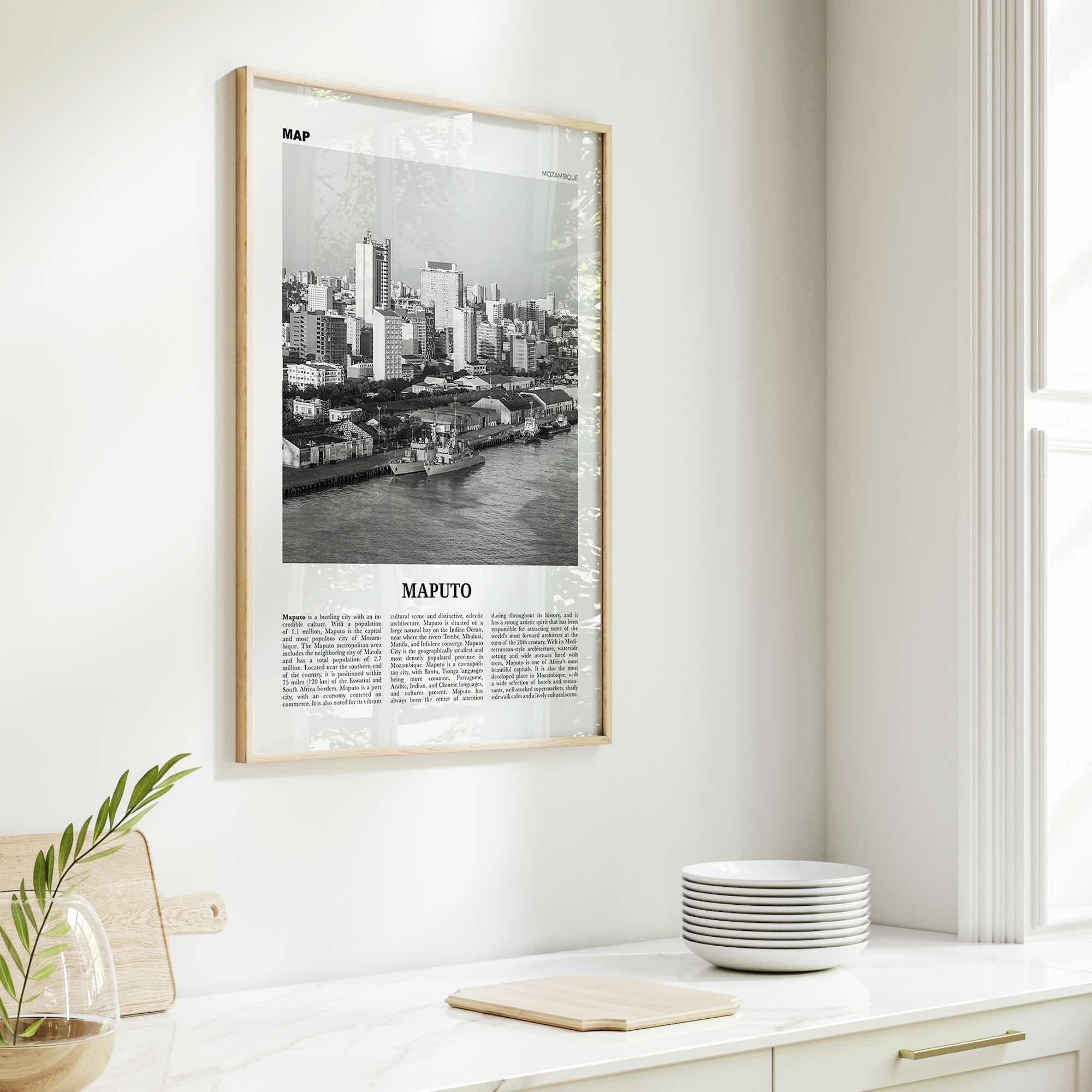 Maputo Print Black and White, Maputo Wall Art, Maputo Poster, Maputo Photo, Maputo Wall Decor, Mozambique, Lourenço, Marques, Africa