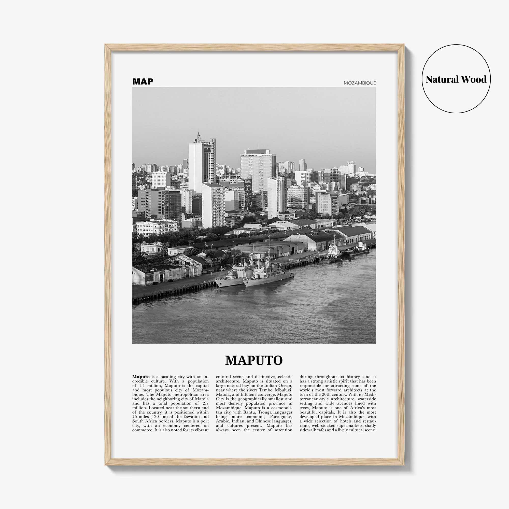 Maputo Print Black and White, Maputo Wall Art, Maputo Poster, Maputo Photo, Maputo Wall Decor, Mozambique, Lourenço, Marques, Africa