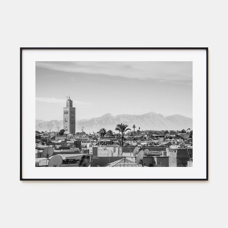 Marrakesh Landscape B&W Poster