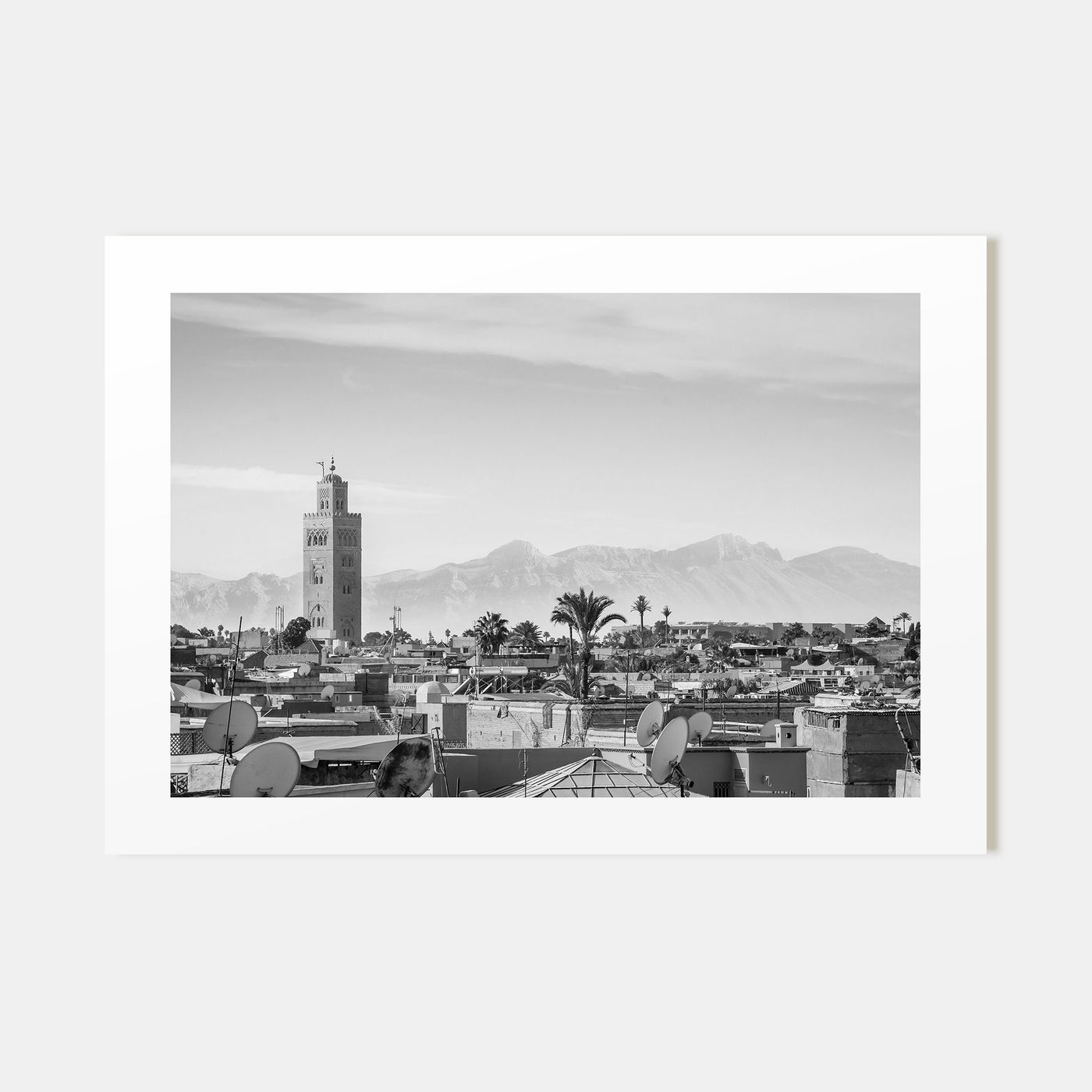 Marrakesh Landscape B&W Poster