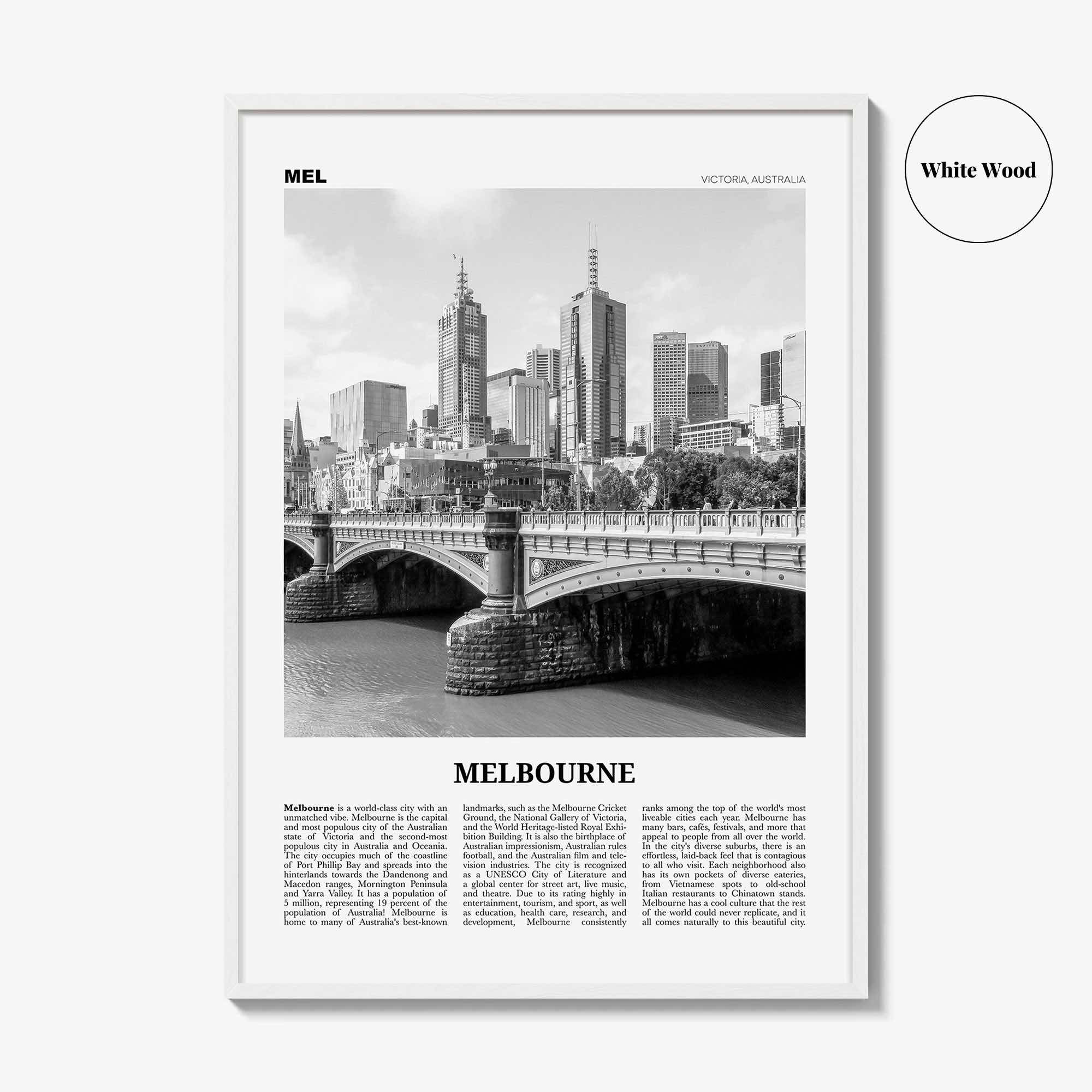 Melbourne Print Black and White Australia No 1, Melbourne Wall Art, Melbourne Poster, Melbourne Photo, Melbourne Wall Decor, Victoria