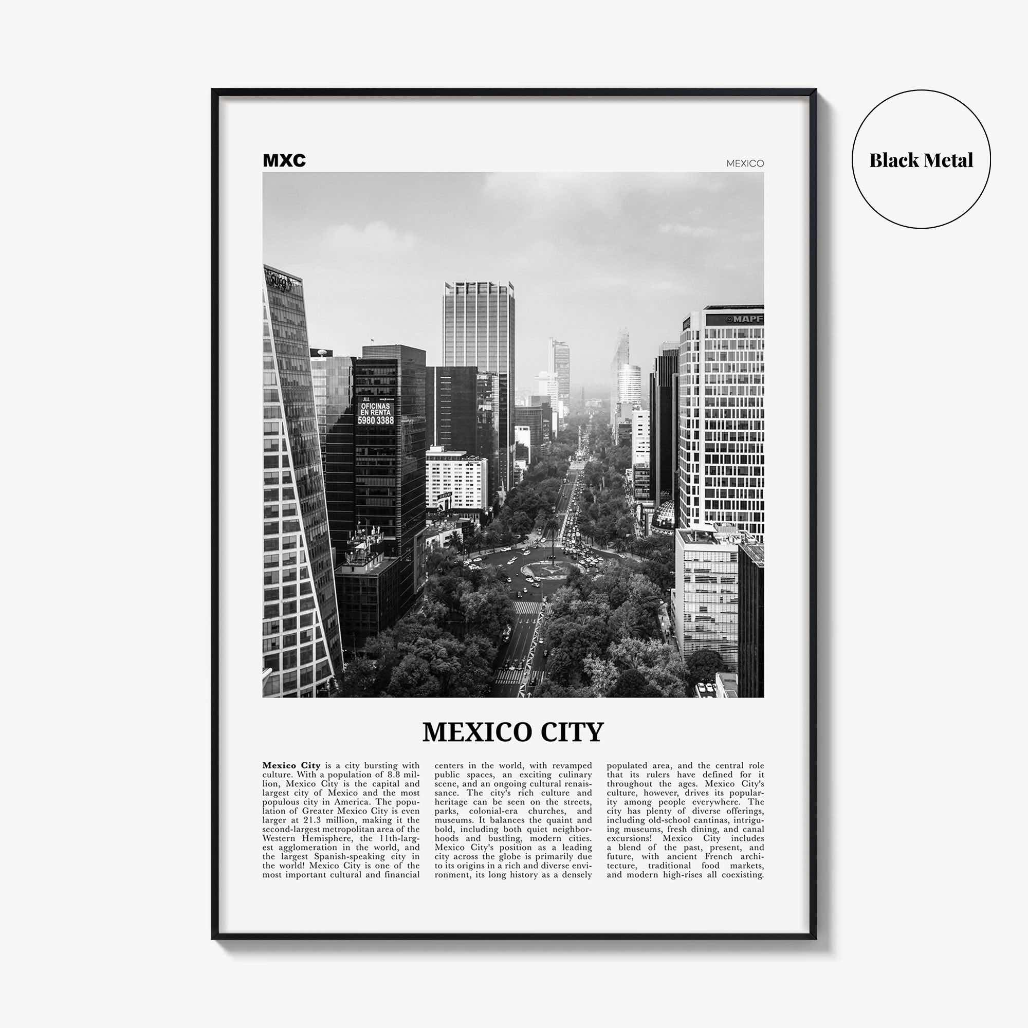 Mexico City Print Black and White No 1, Mexico City Wall Art, Mexico City Poster, Mexico City Photo, Mexico, Ciudad de México
