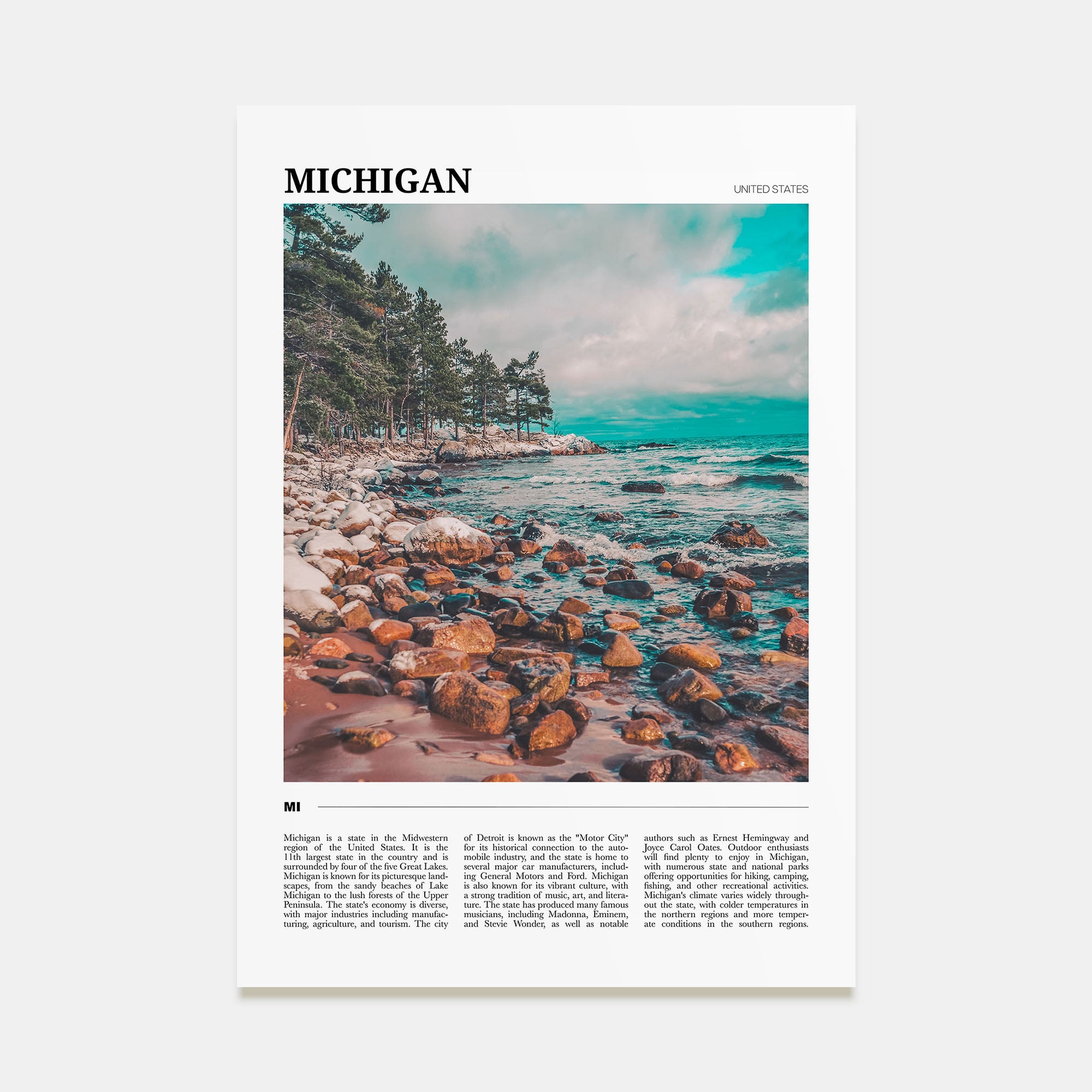 Michigan Travel Color No 1 Poster