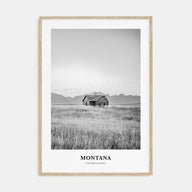 Montana Portrait B&W No 1 Poster