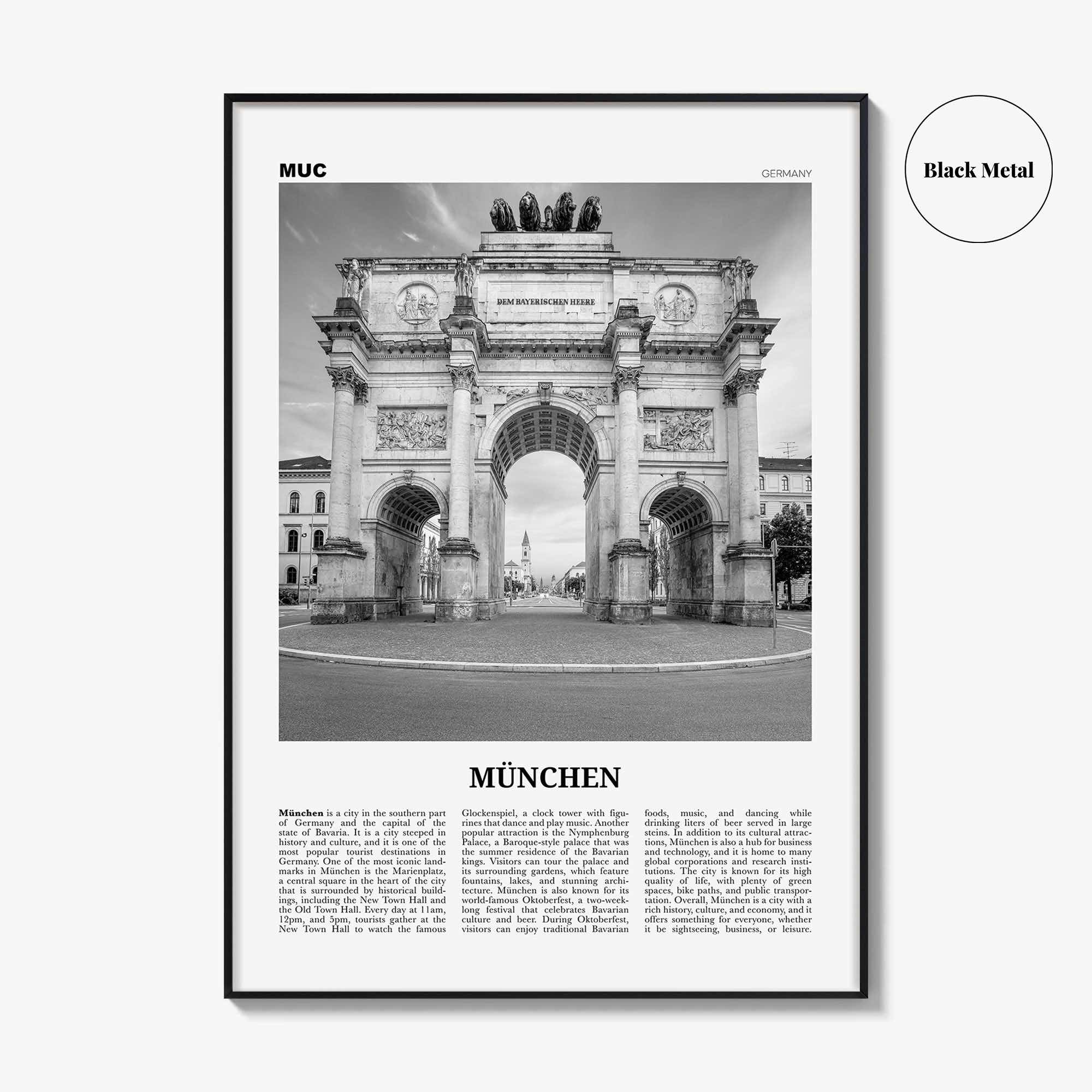 Munchen Print Black and White, München Wall Art, München Poster, München Photo, München Wall Décor, München Map, Germany