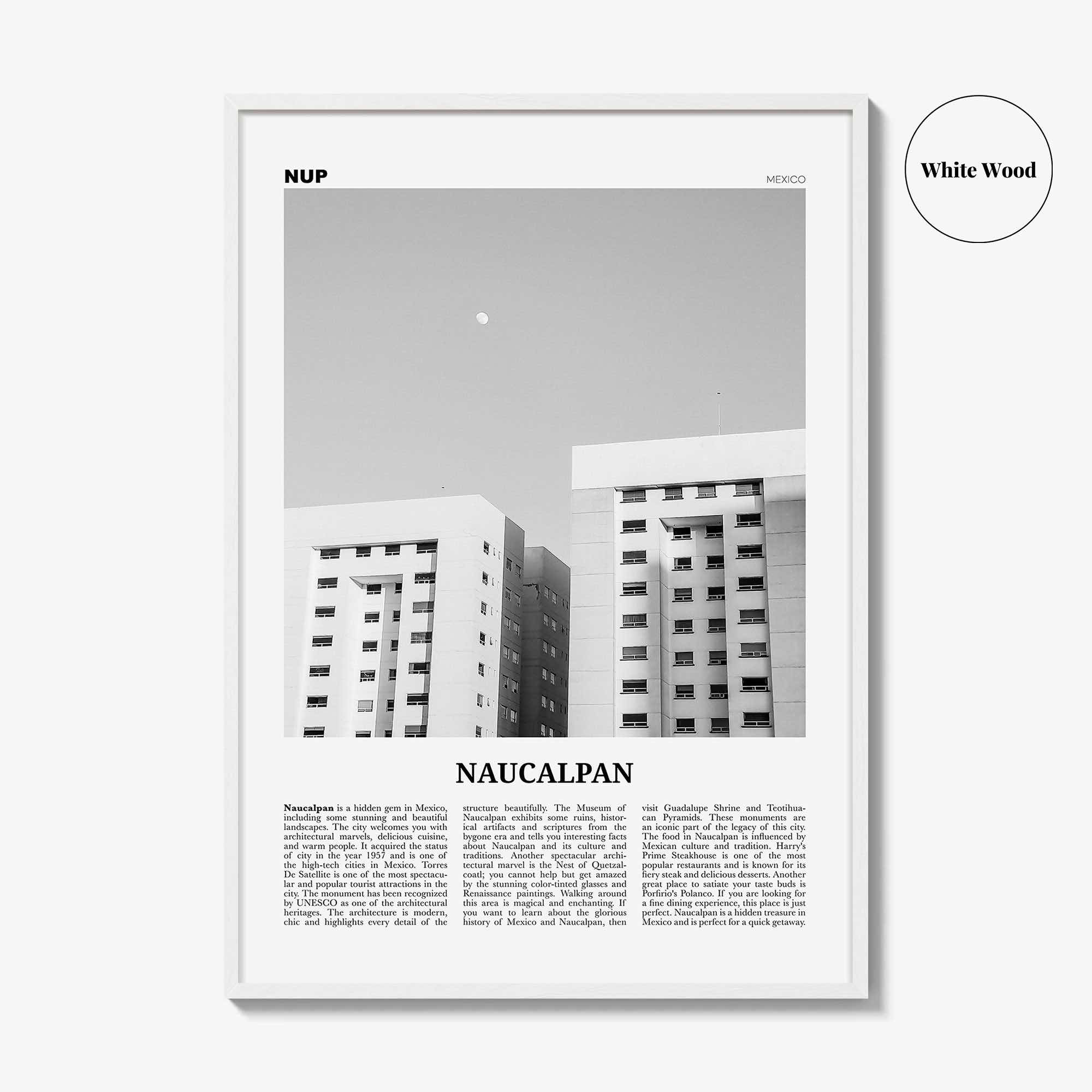 Naucalpan Print Black and White, Naucalpan Wall Art, Naucalpan Poster, Naucalpan Photo, Naucalpan Wall Décor, Mexico